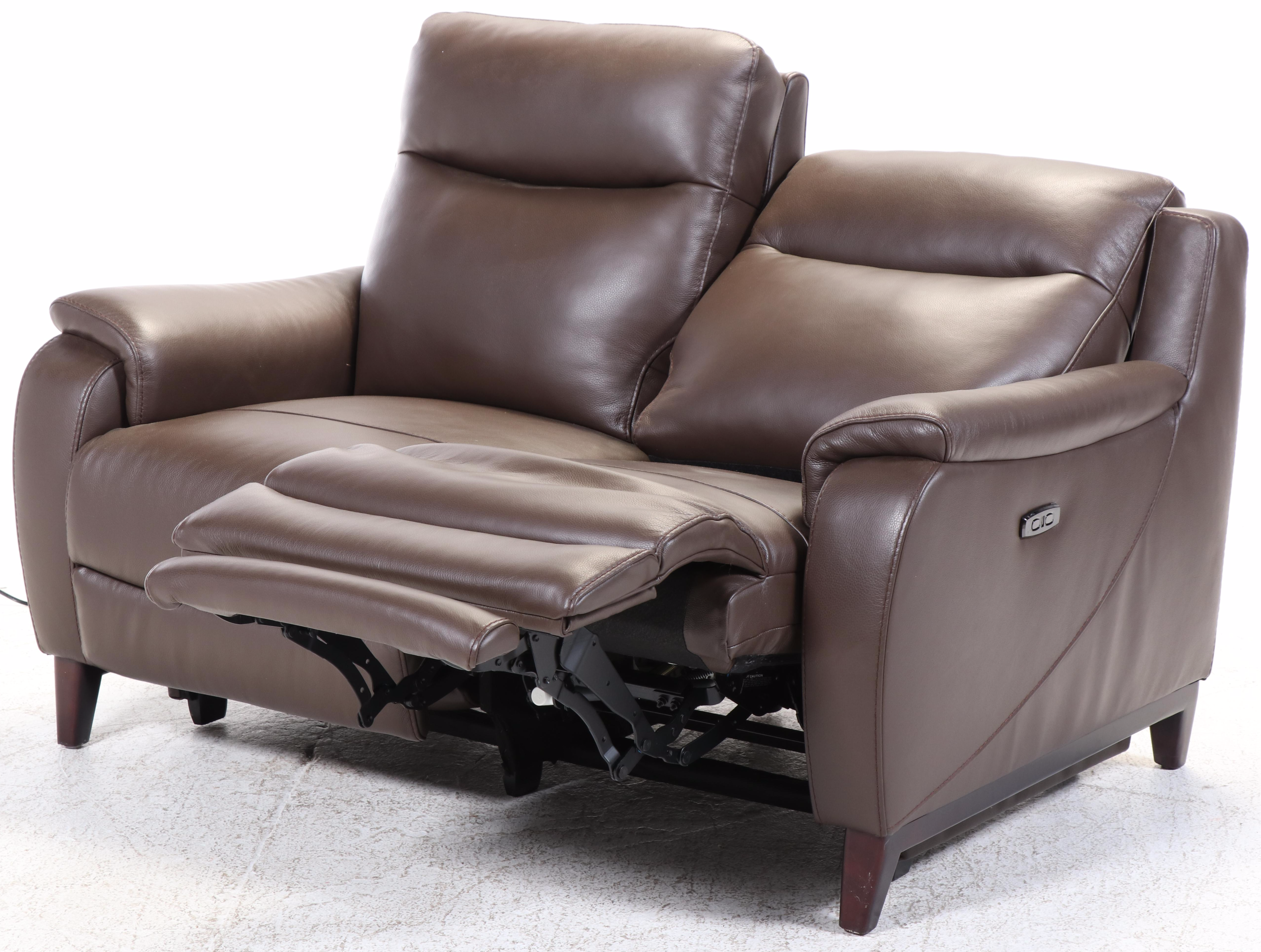 Jason Furniture Leather Upholstered Power Recliner Loveseat