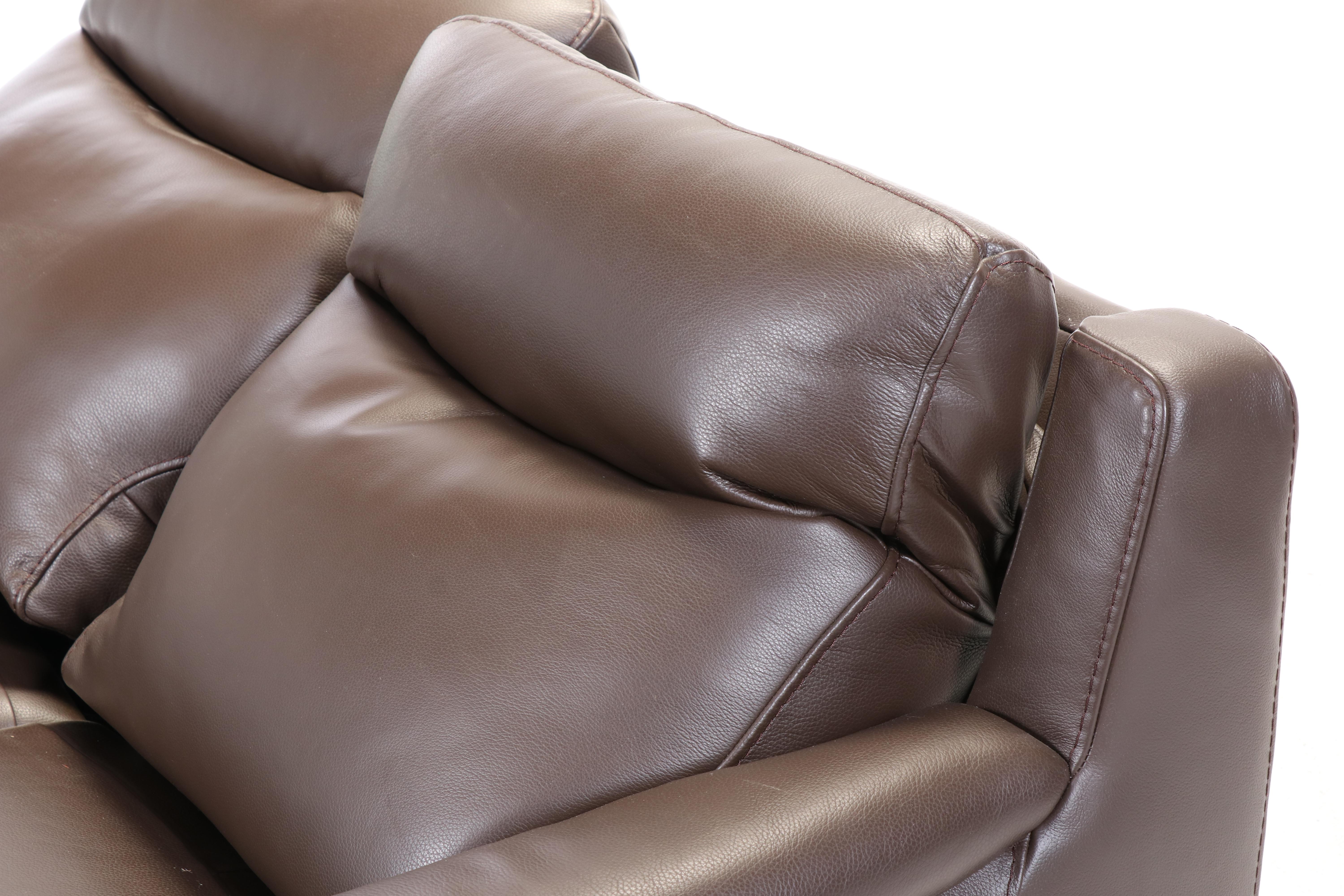 Jason Furniture Leather Upholstered Power Recliner Loveseat