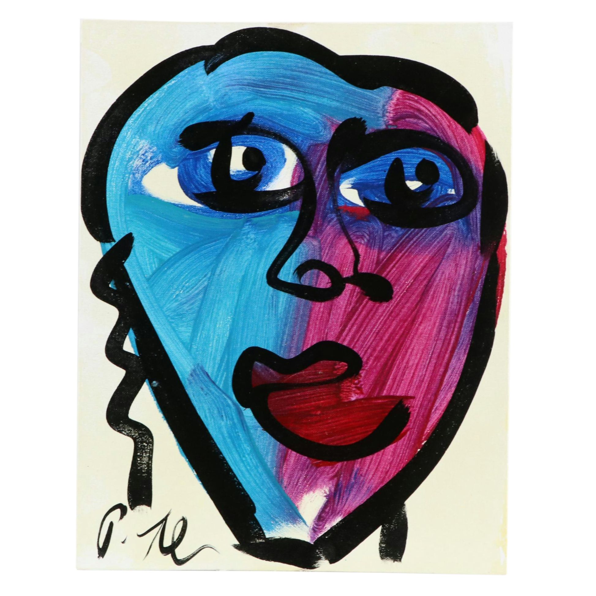 Peter Robert Keil Abstract Acrylic Portrait