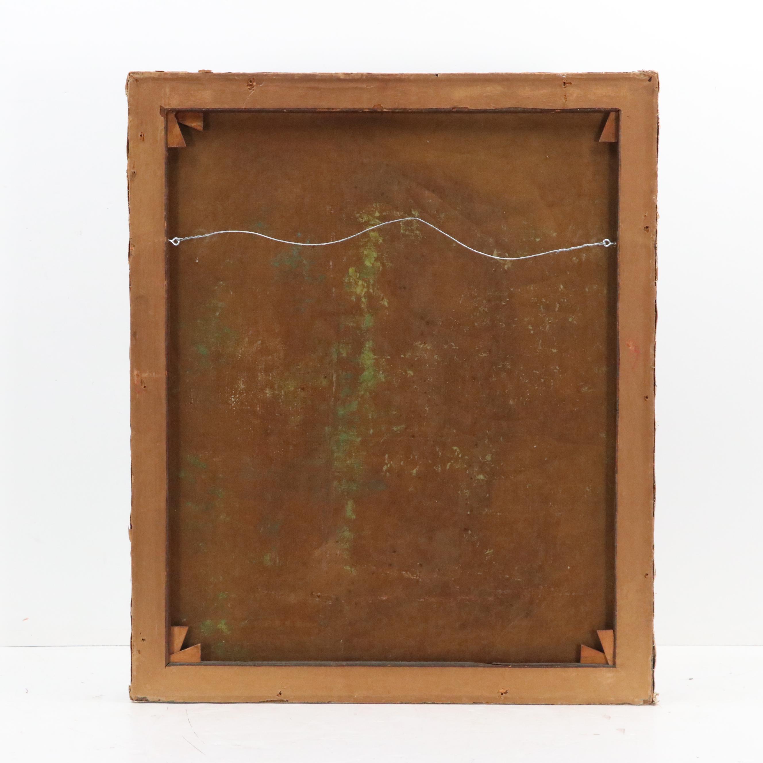 Alfred Jansson Riverscape Oil Painting, 1927