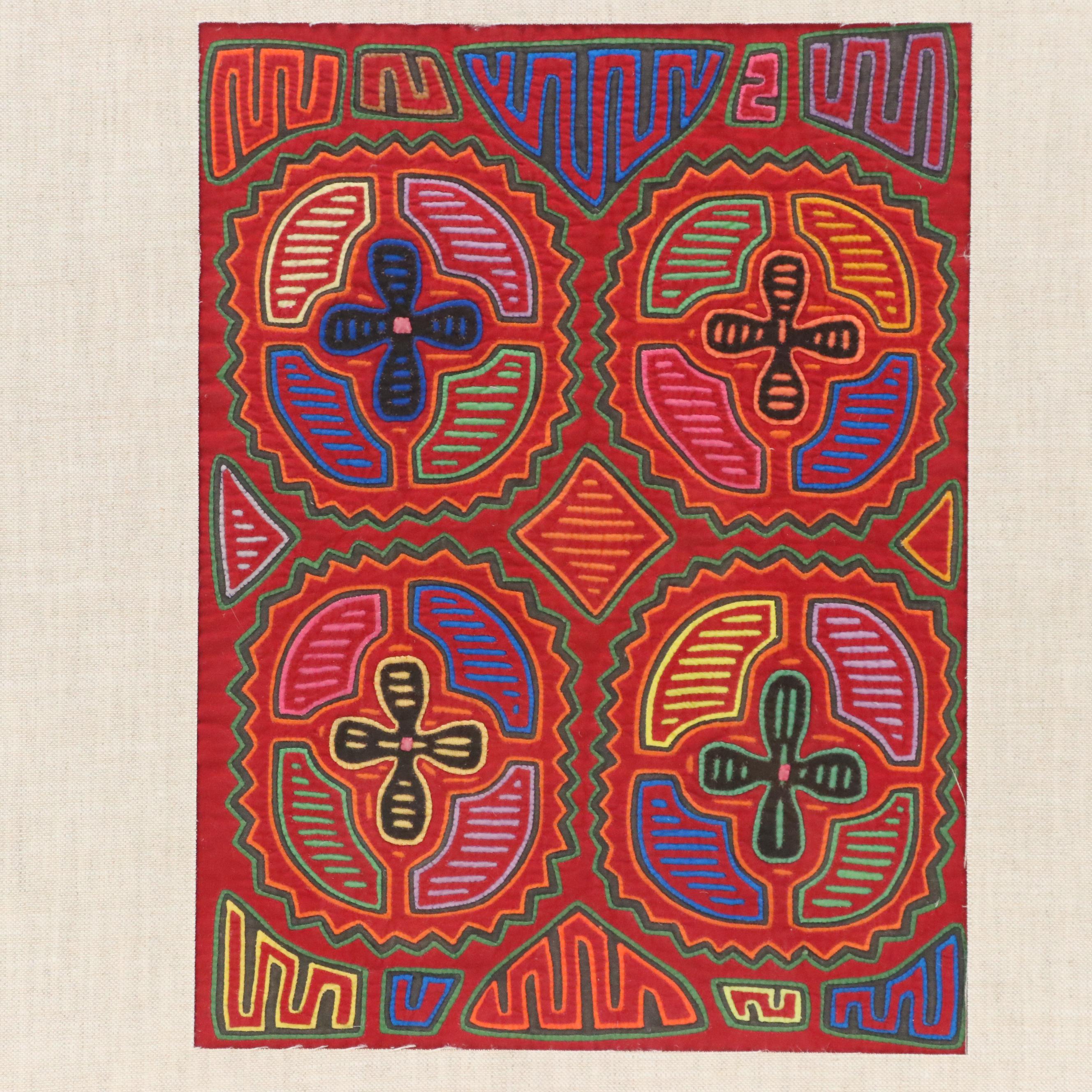 Panamanian Guna Folk Art Mola Textile