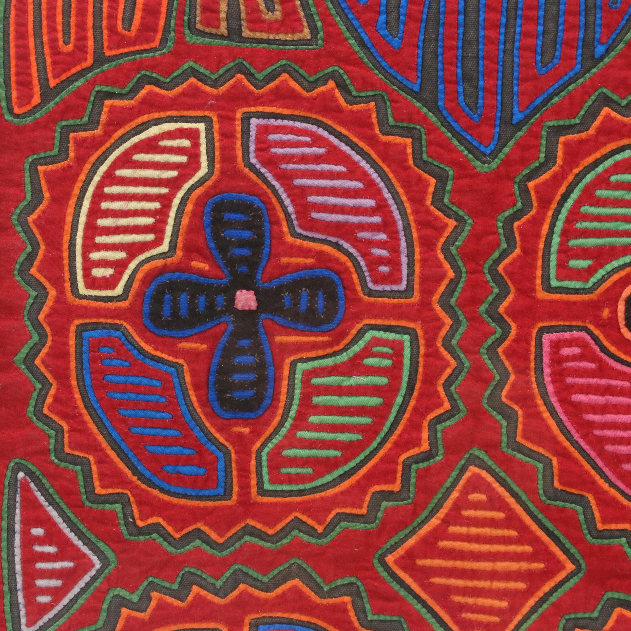 Panamanian Guna Folk Art Mola Textile