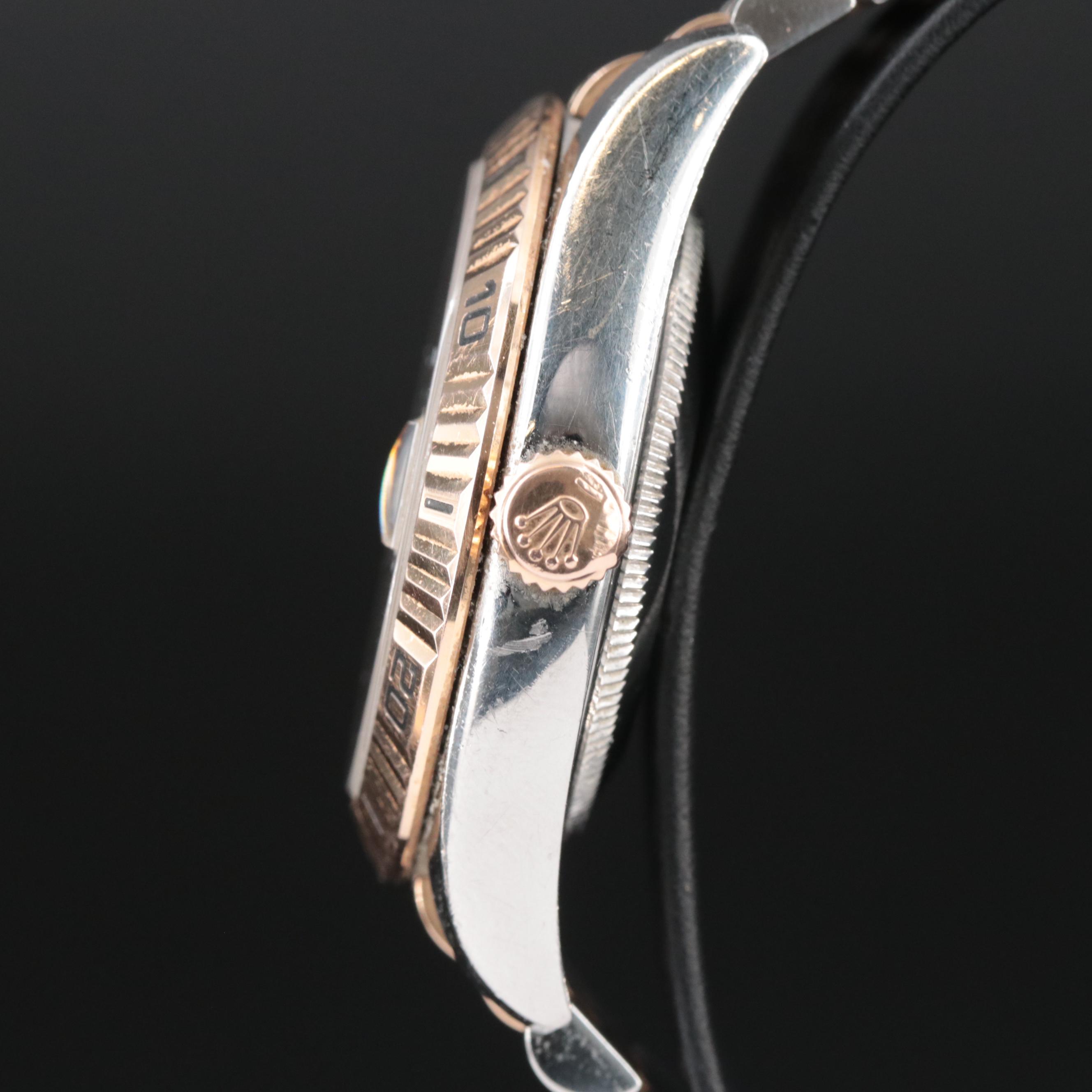 2005 Rolex Datejust Turn-O-Graph Rose Gold and Steel Watch