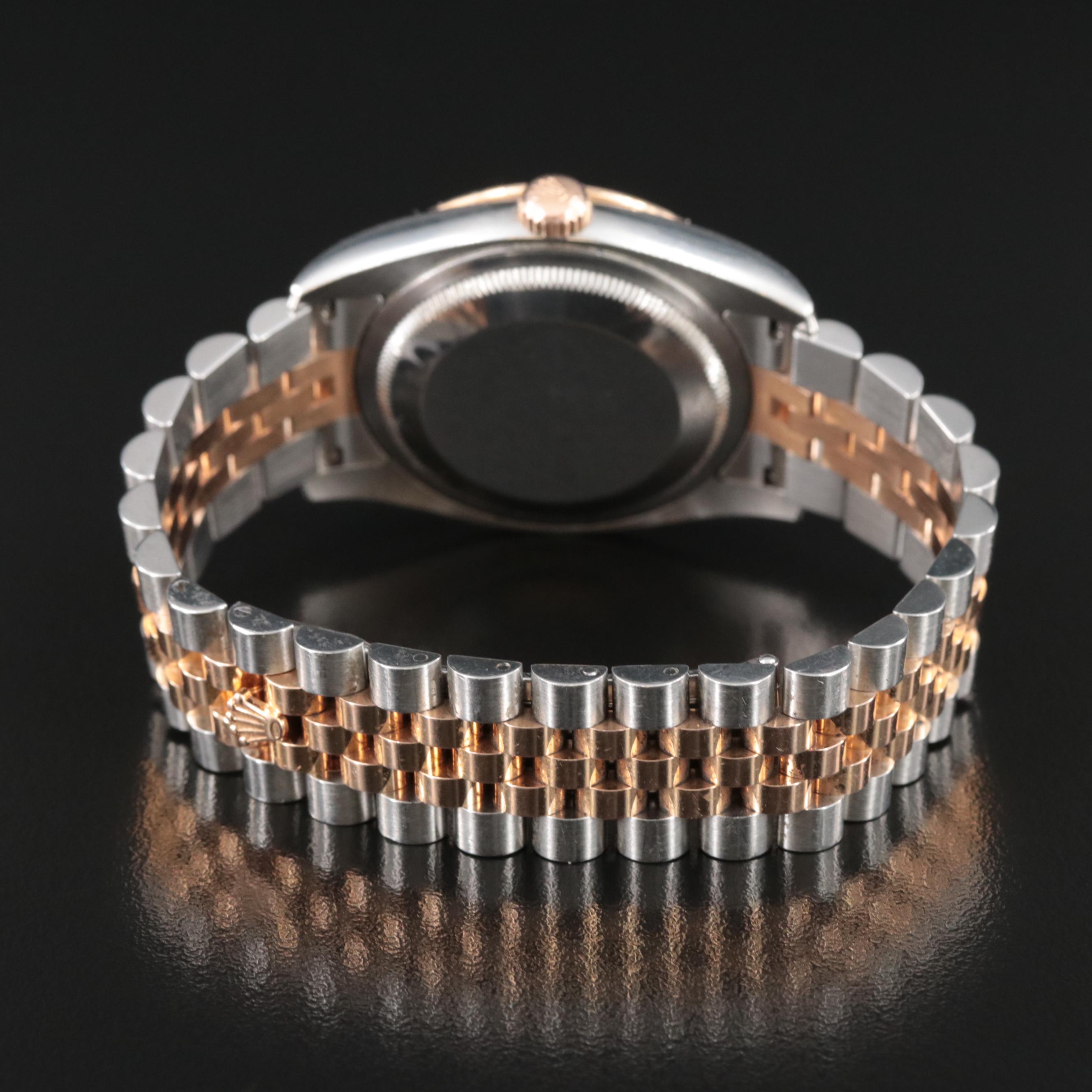 2005 Rolex Datejust Turn-O-Graph Rose Gold and Steel Watch