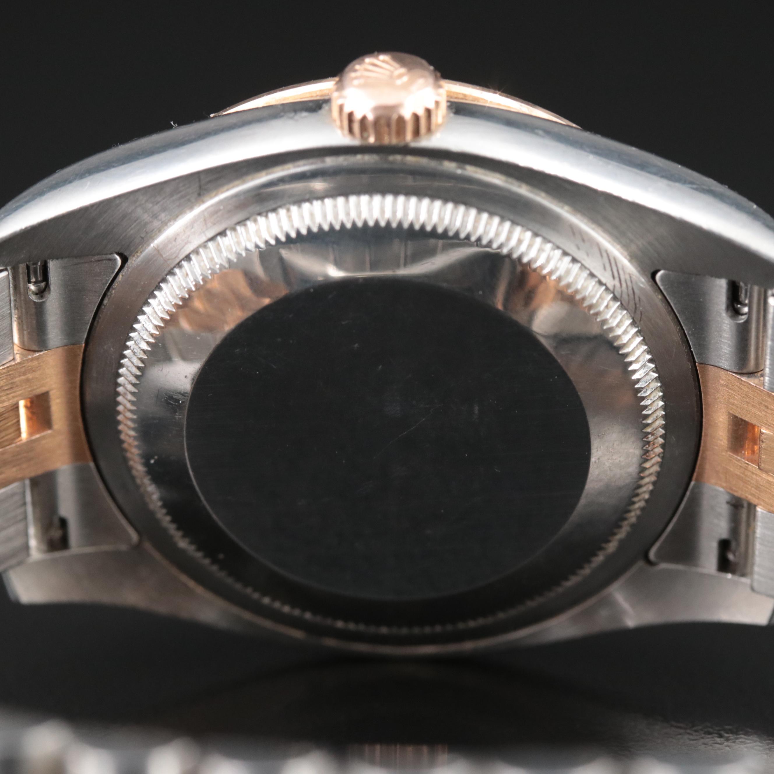 2005 Rolex Datejust Turn-O-Graph Rose Gold and Steel Watch