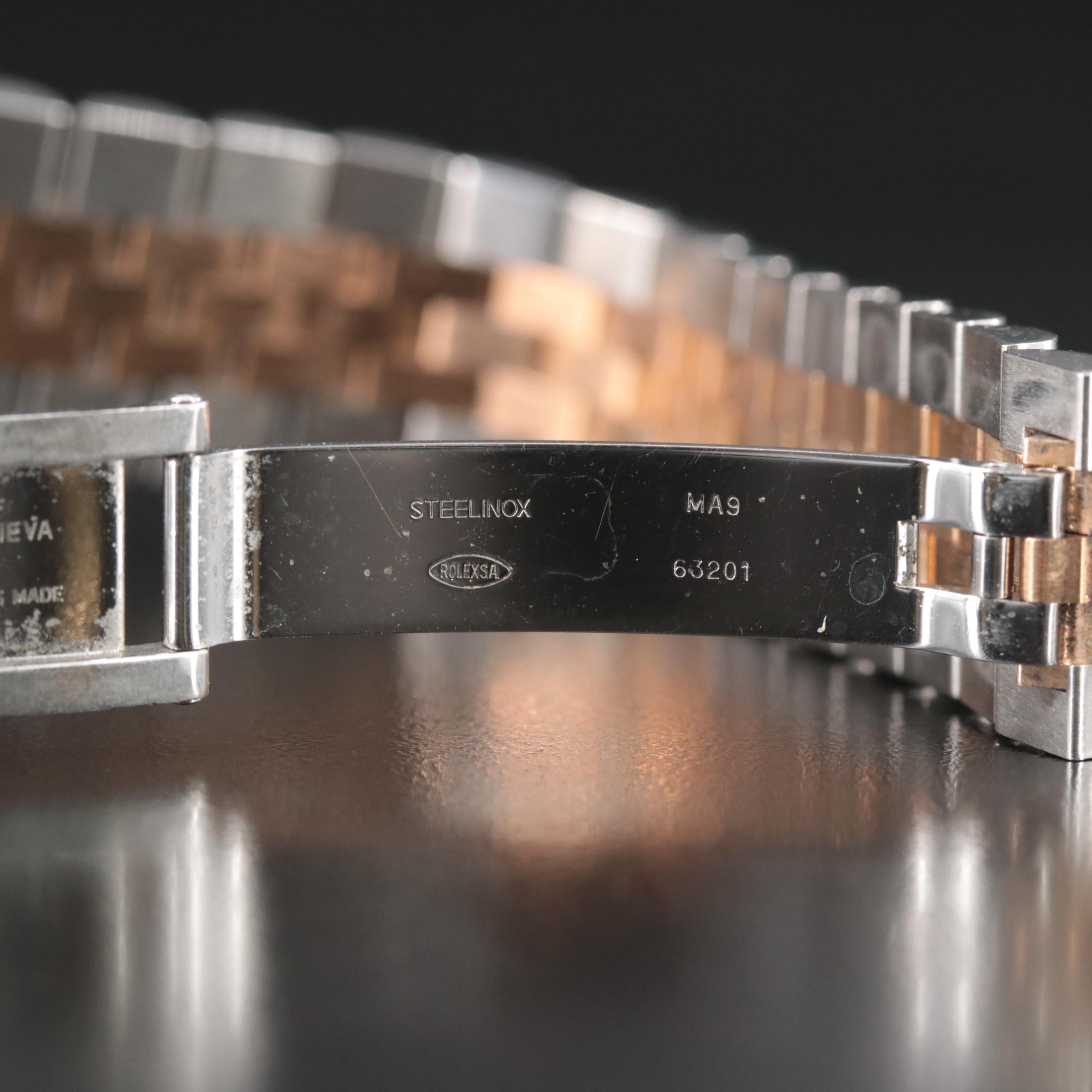 2005 Rolex Datejust Turn-O-Graph Rose Gold and Steel Watch