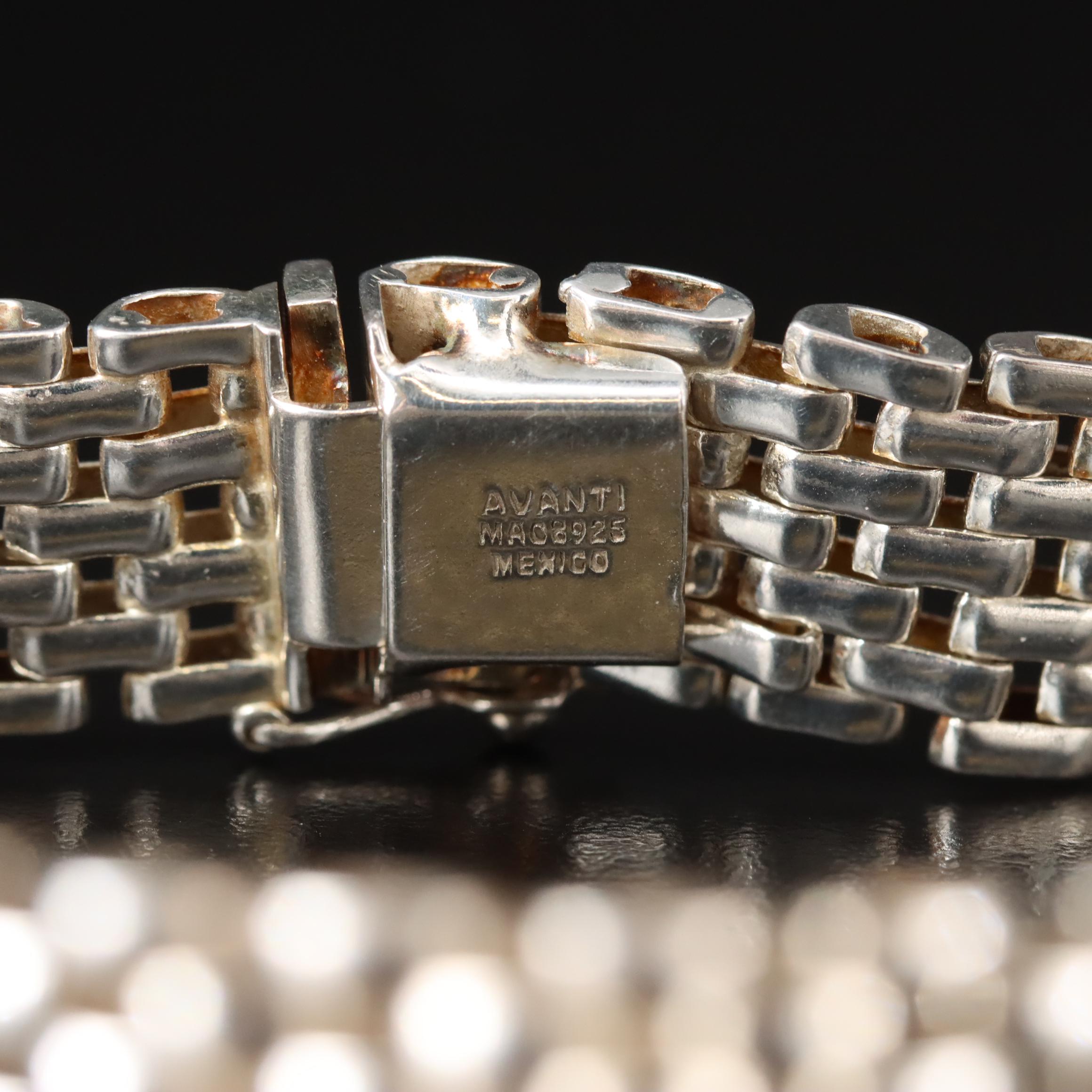 Collection of Sterling Jewelry Including Mexican Avanti and Faux Black Onyx