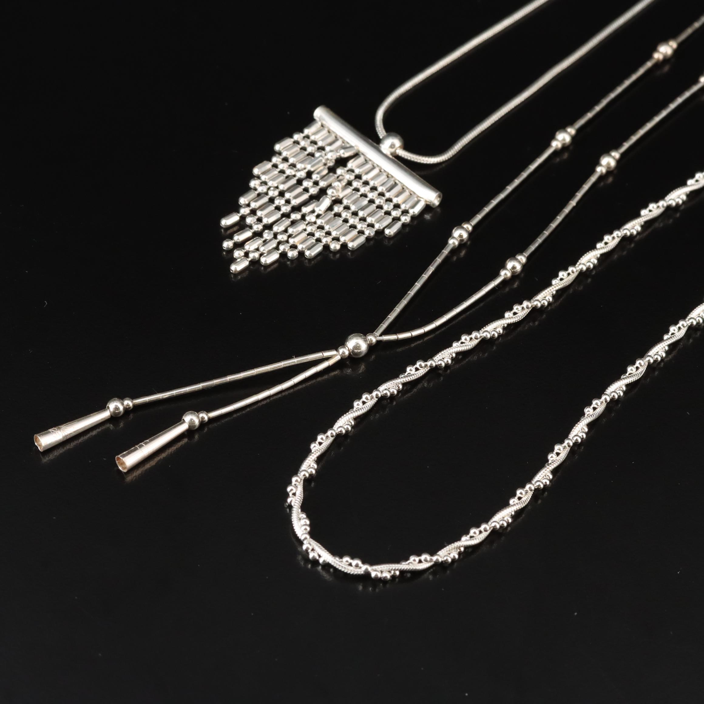 Collection of Sterling Jewelry Including Mexican Avanti and Faux Black Onyx