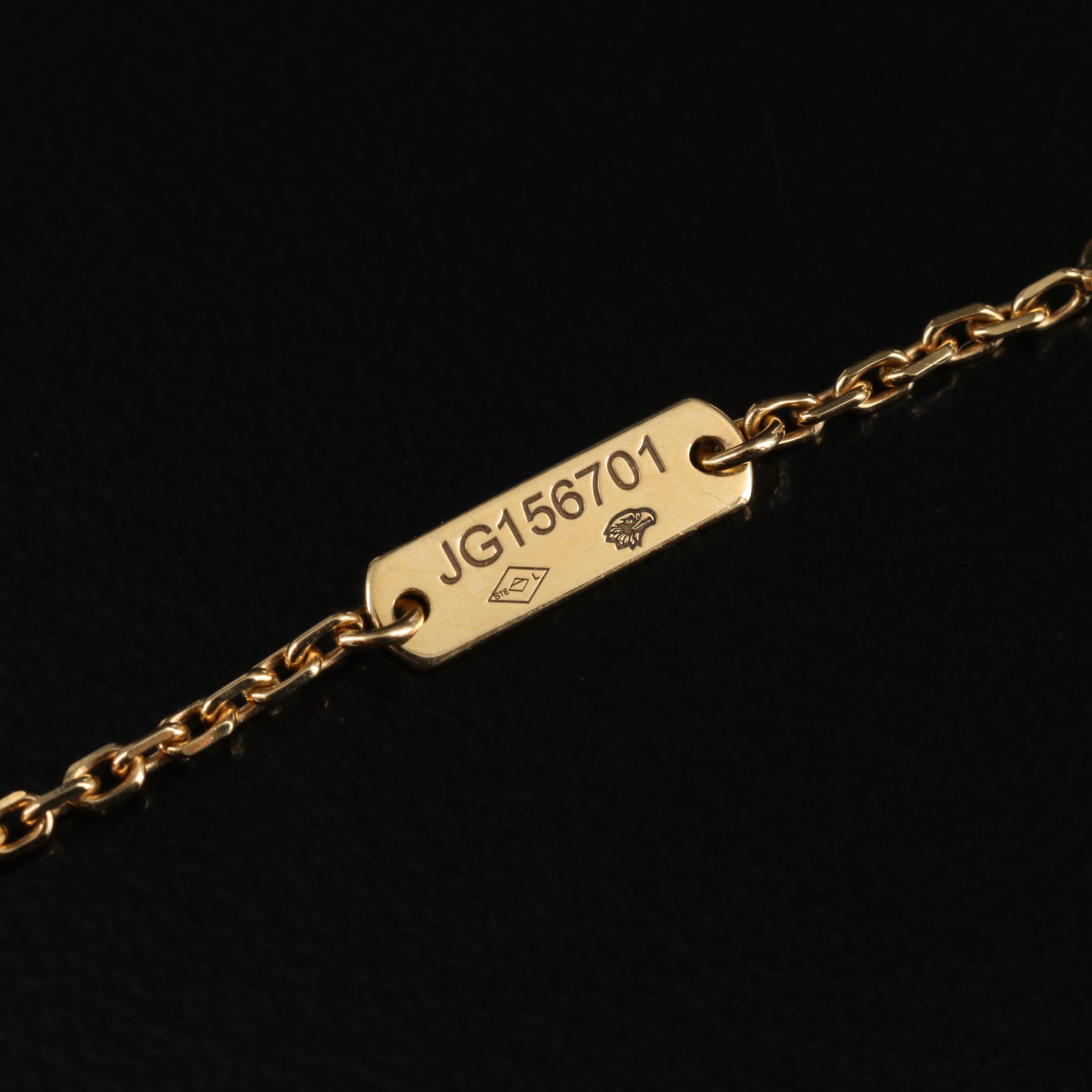 Van Cleef & Arpels Vintage Alhambra 18K Carnelian Necklace