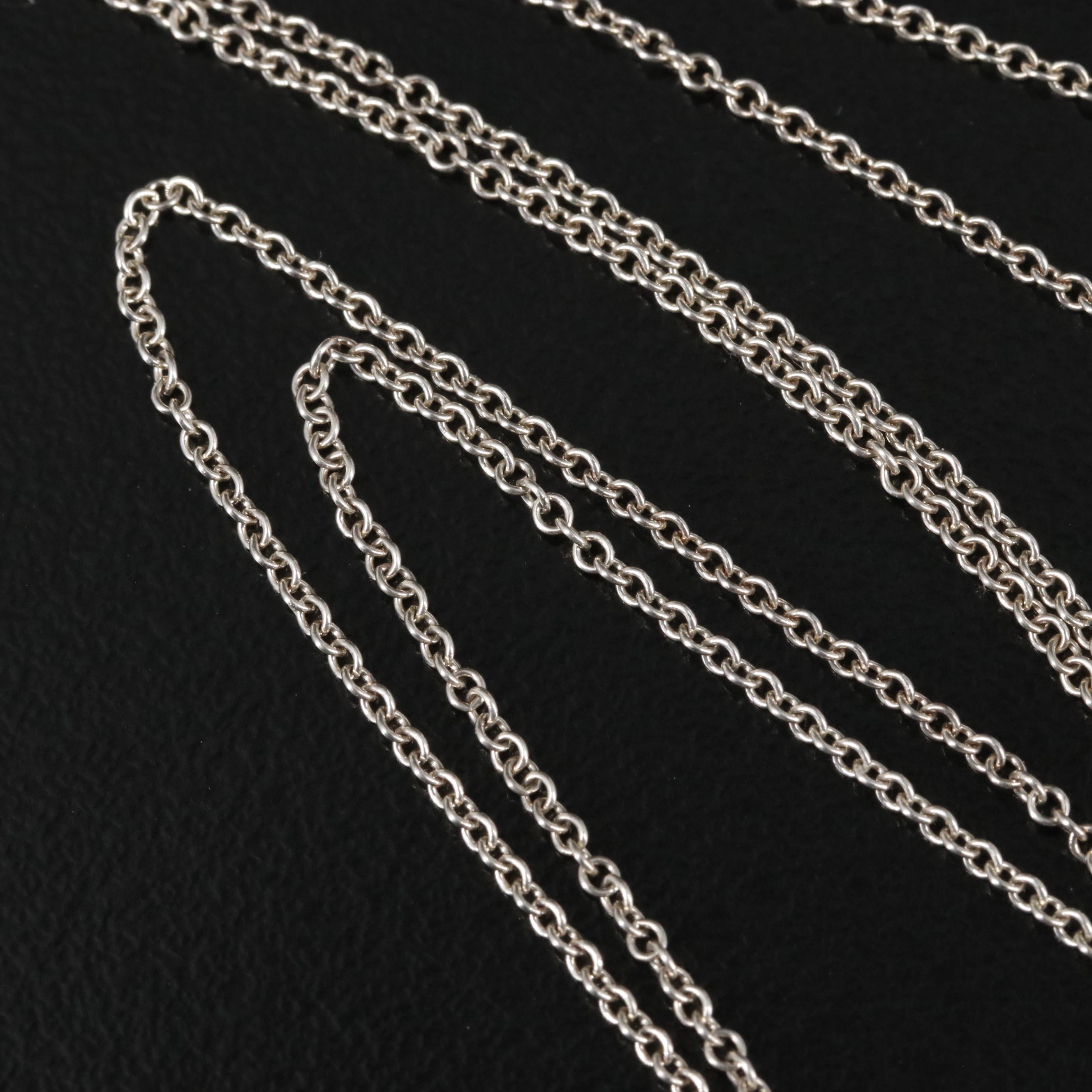 Tiffany & Co. Atlas Sterling Circle Pendant Necklace