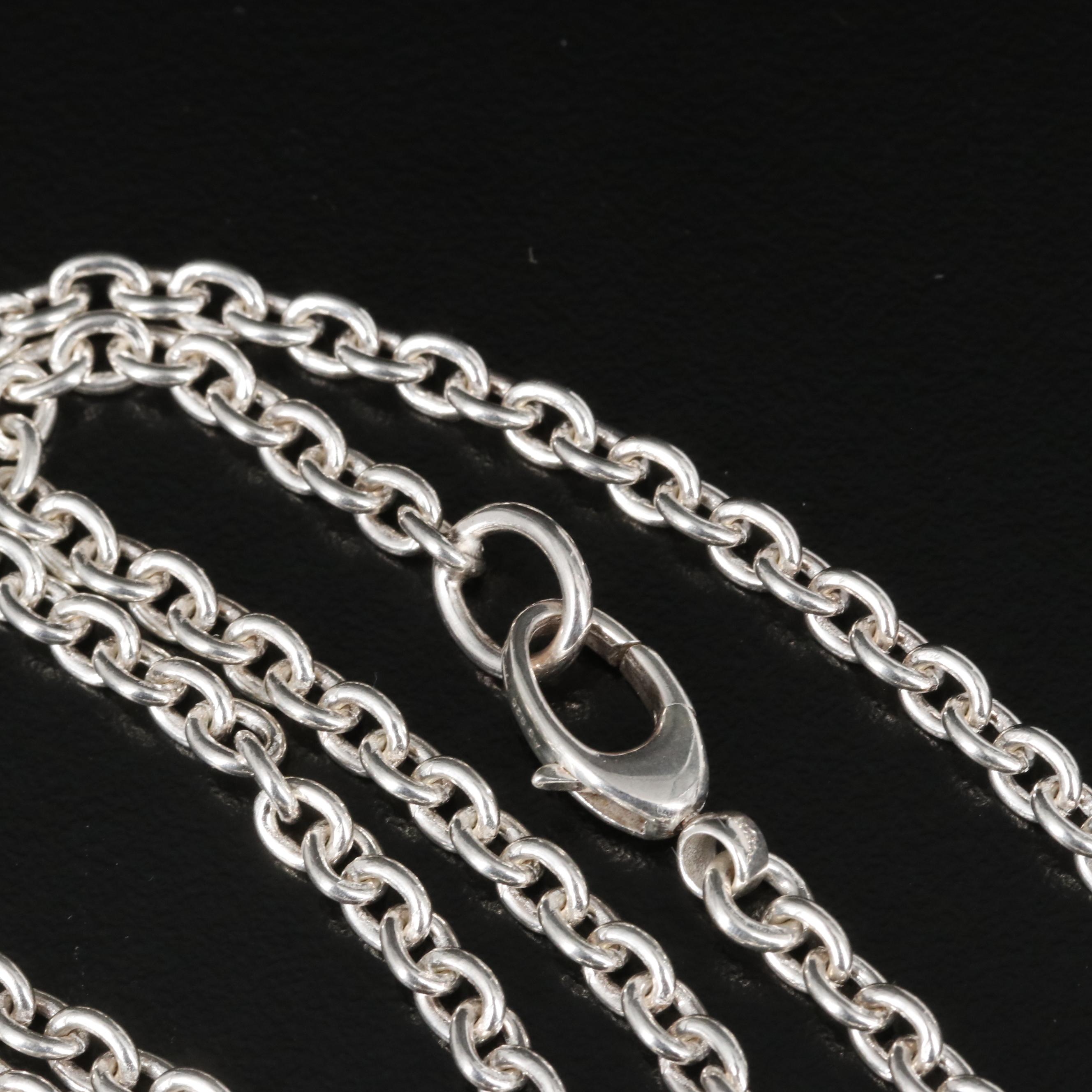 Gucci Sterling Interlocking GG Pendant Necklace
