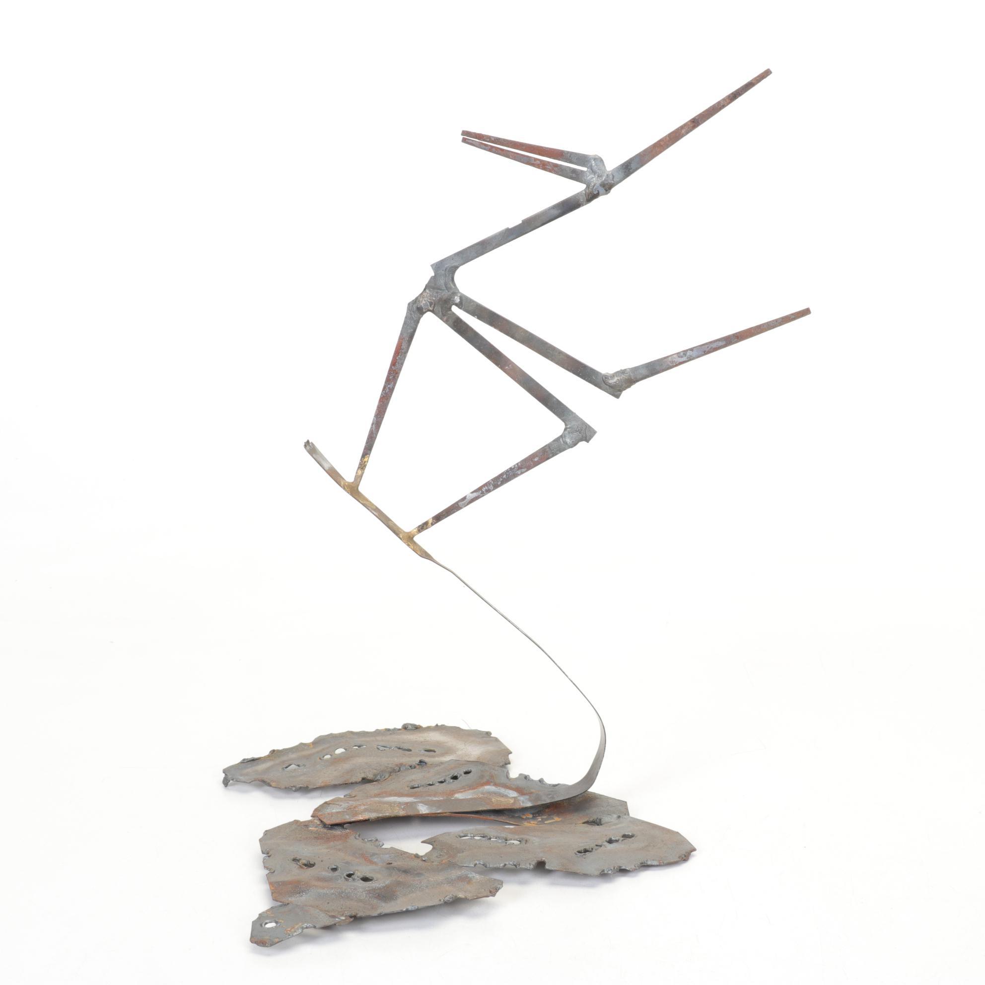 Bob Ragland Gestural Figure Welded Metal Sculptures, Late 20th Century