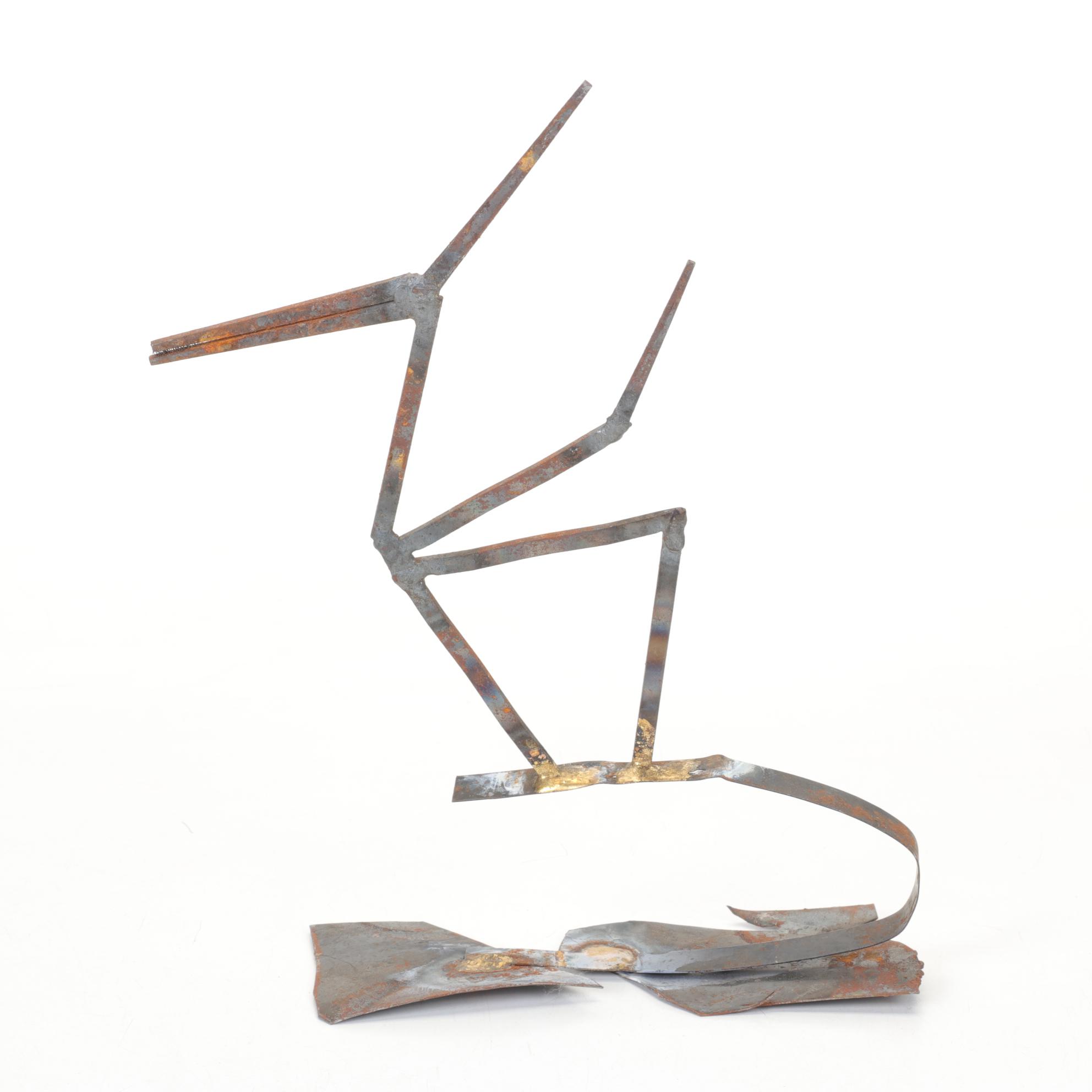 Bob Ragland Gestural Figure Welded Metal Sculptures, Late 20th Century