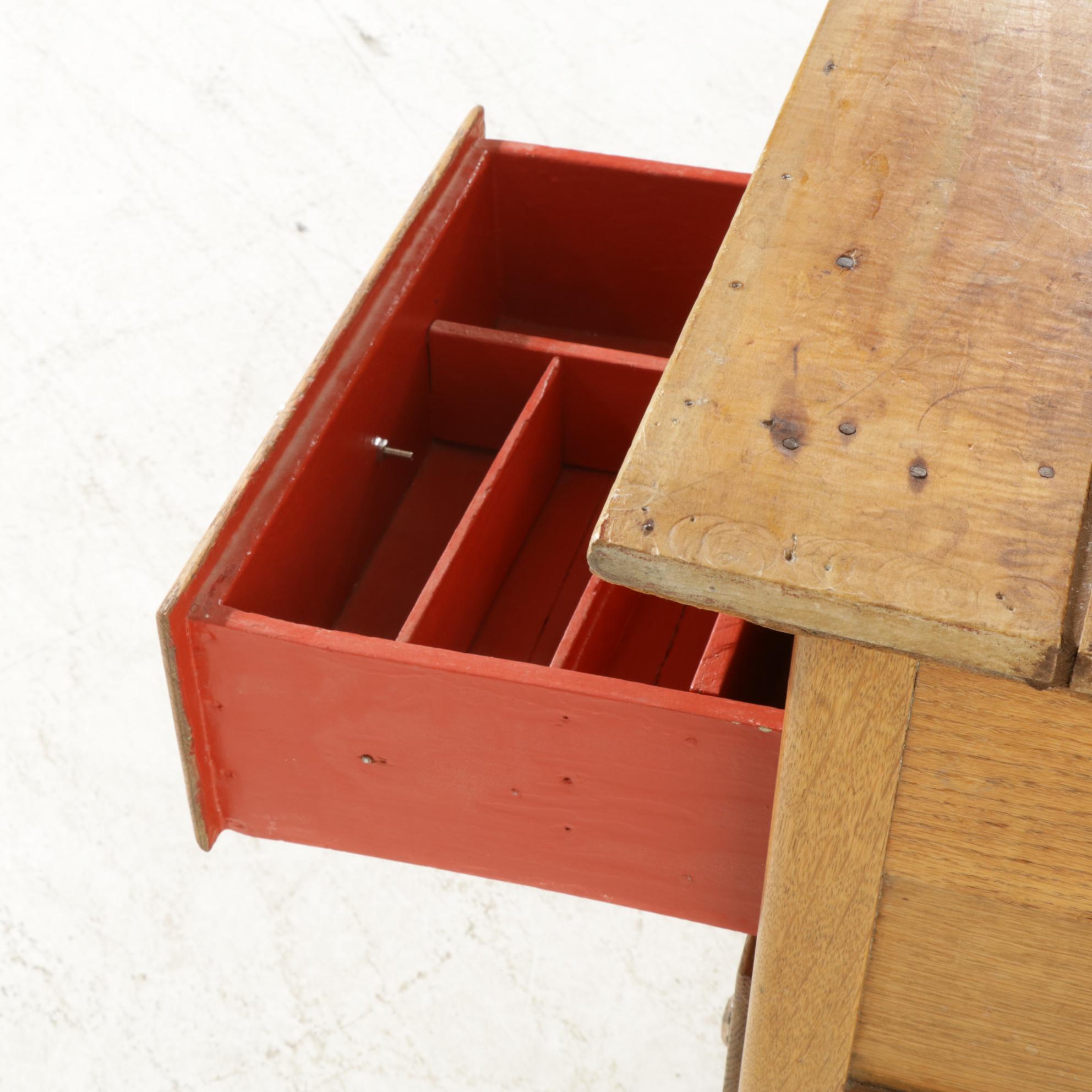 Mixed Wood Kitchen Cabinet, Early to Mid 20th Century
