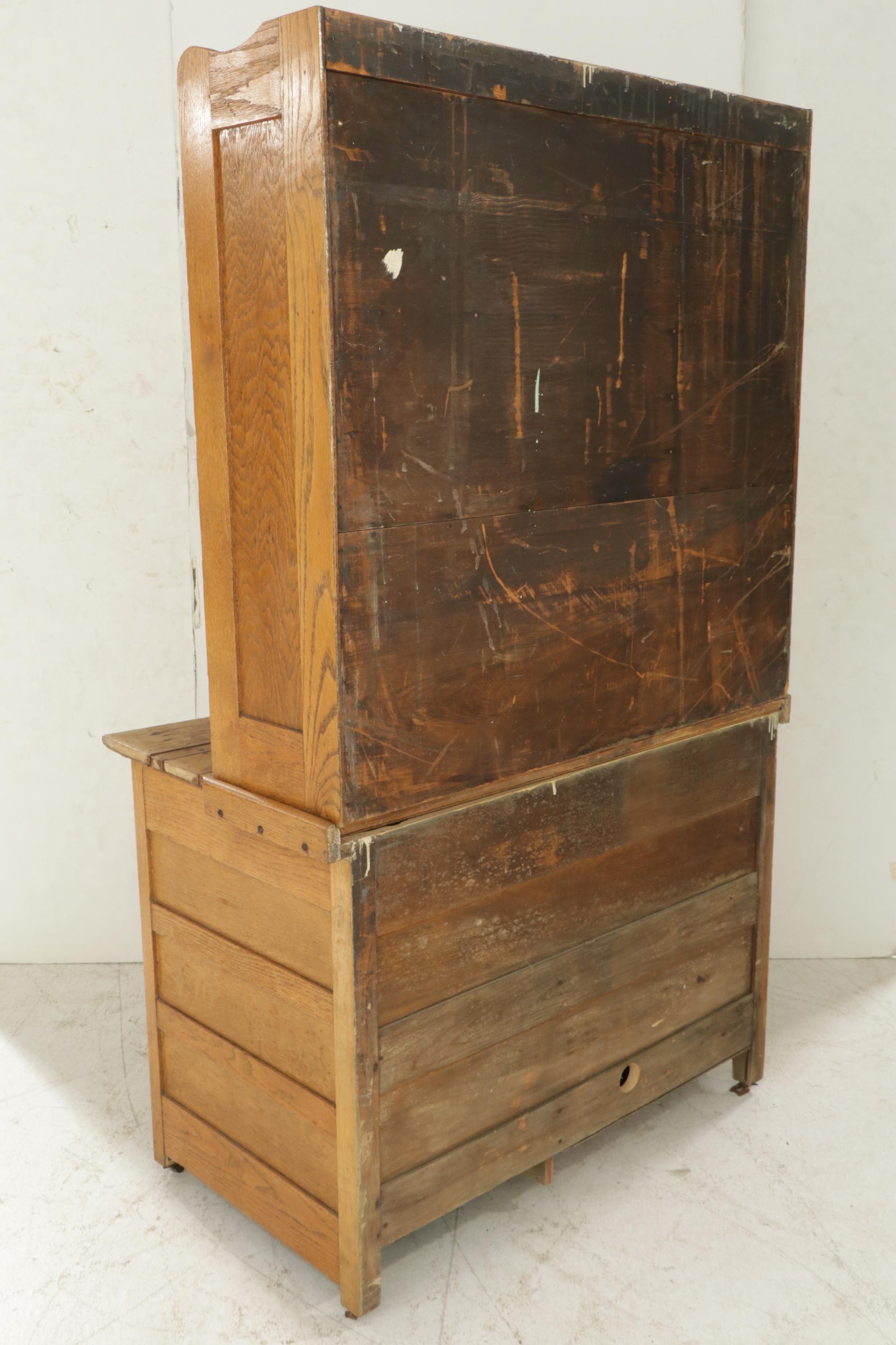 Mixed Wood Kitchen Cabinet, Early to Mid 20th Century