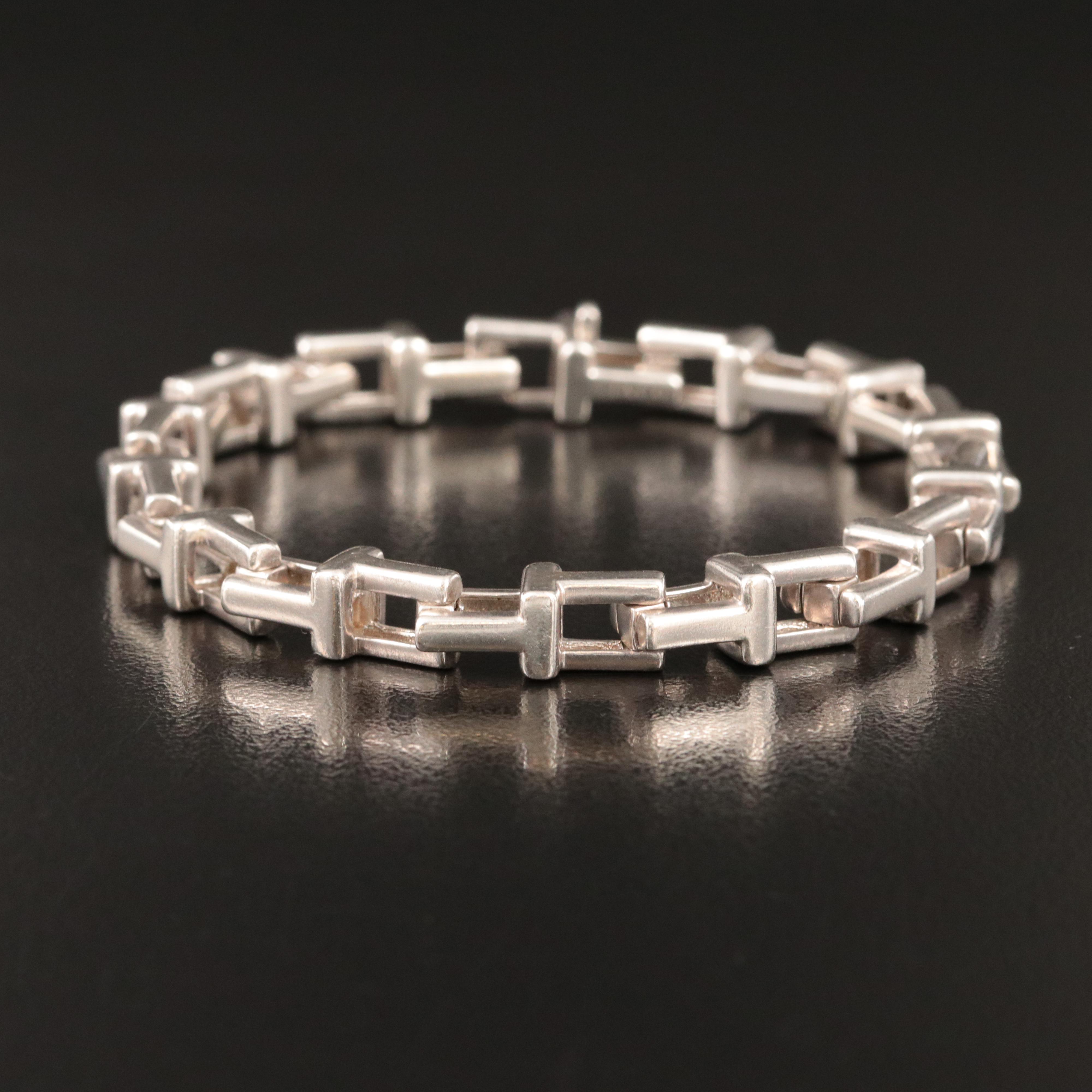大割引 Tiffany & Co. Sterling T Link Chain Bracelet | EBTH アクセサリー