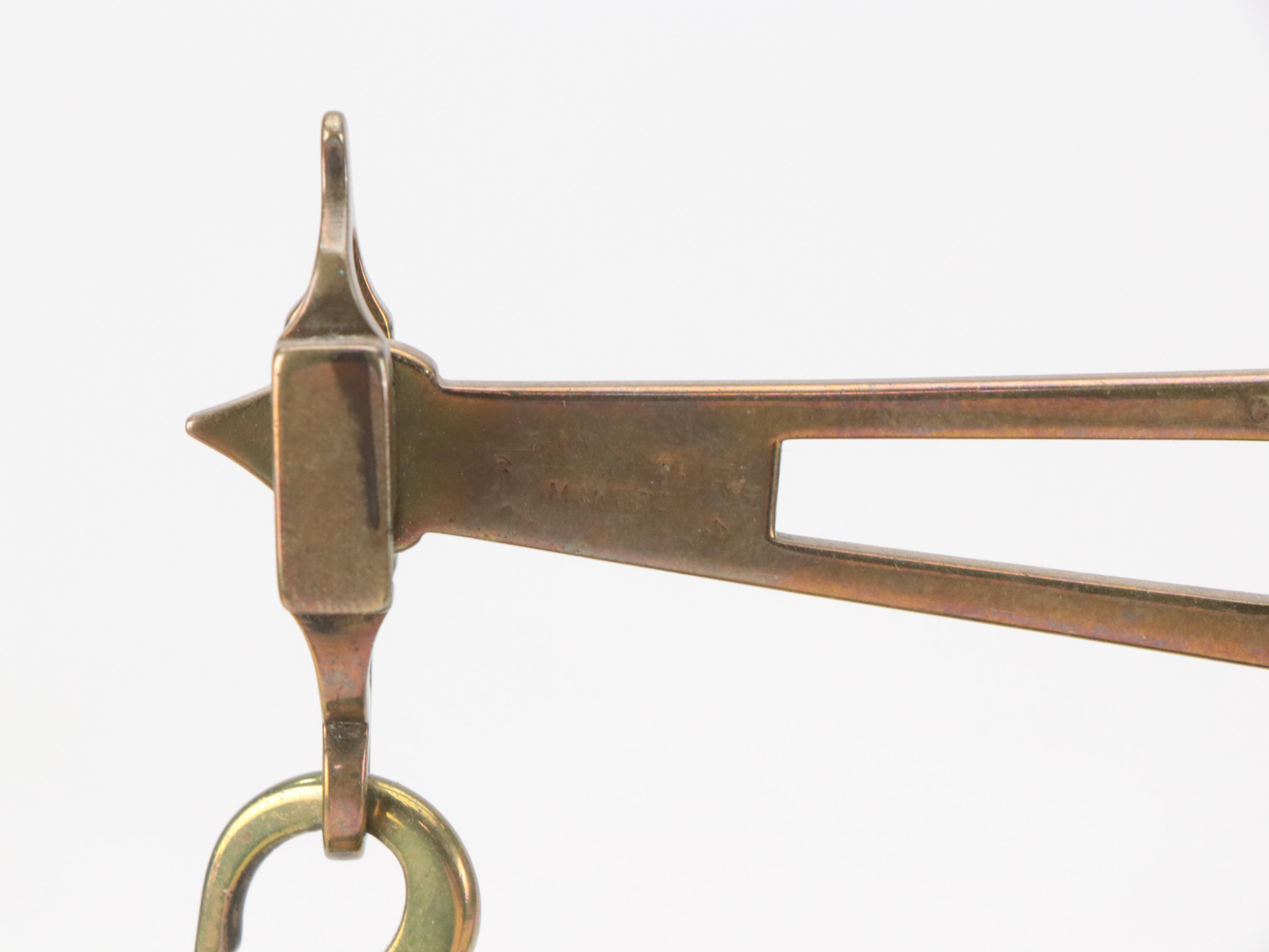 Victorian Brass Mercantile Balance Scale, Mid to Late 19th Century