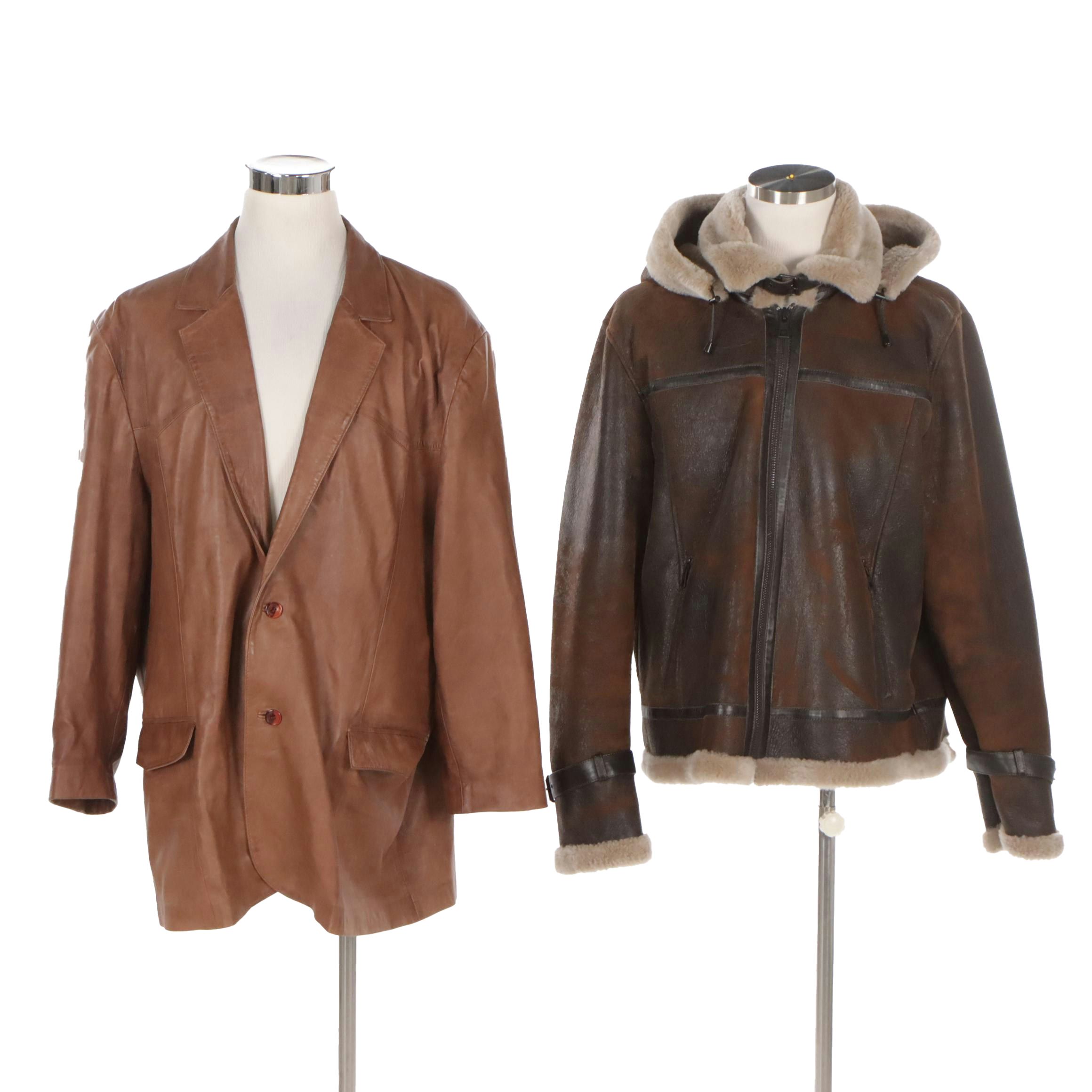 Men's Overland Shearling Coat and Leather Jacket