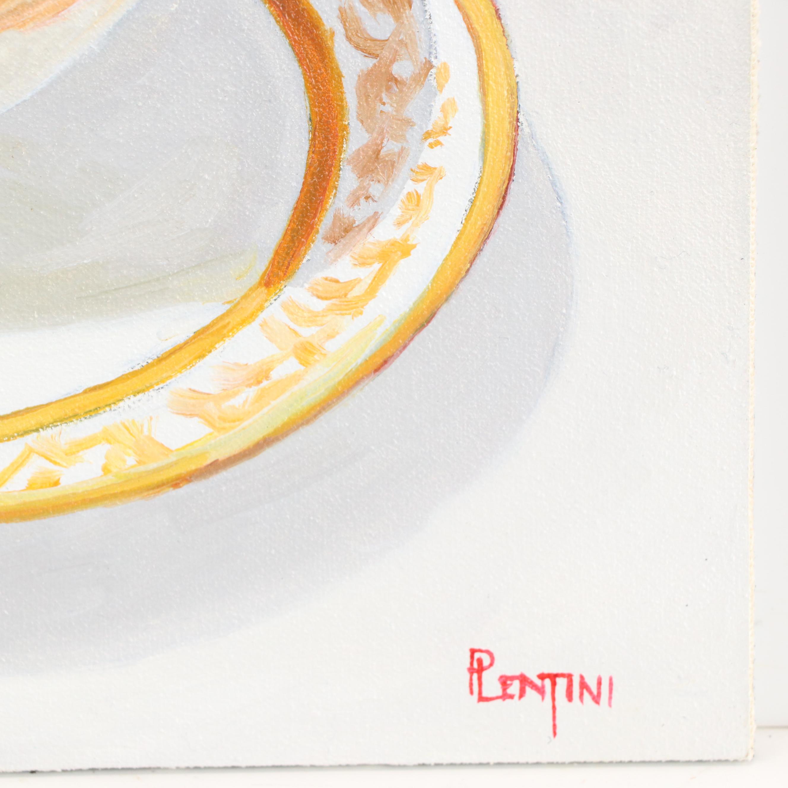 Peter Lentini Still Life Oil Painting "Limoges," 21st Century