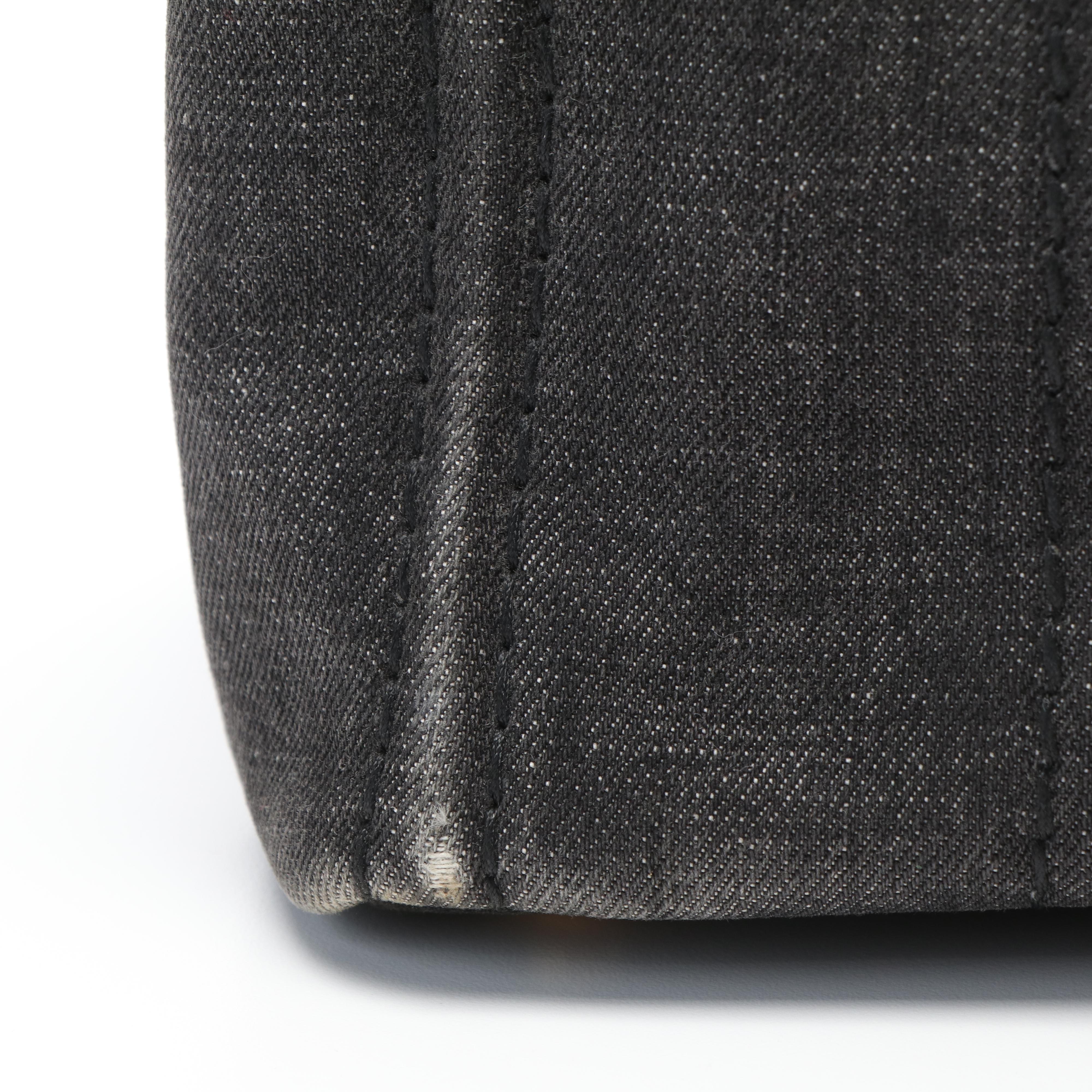 Prada Canapa Logo Denim Tote Bag