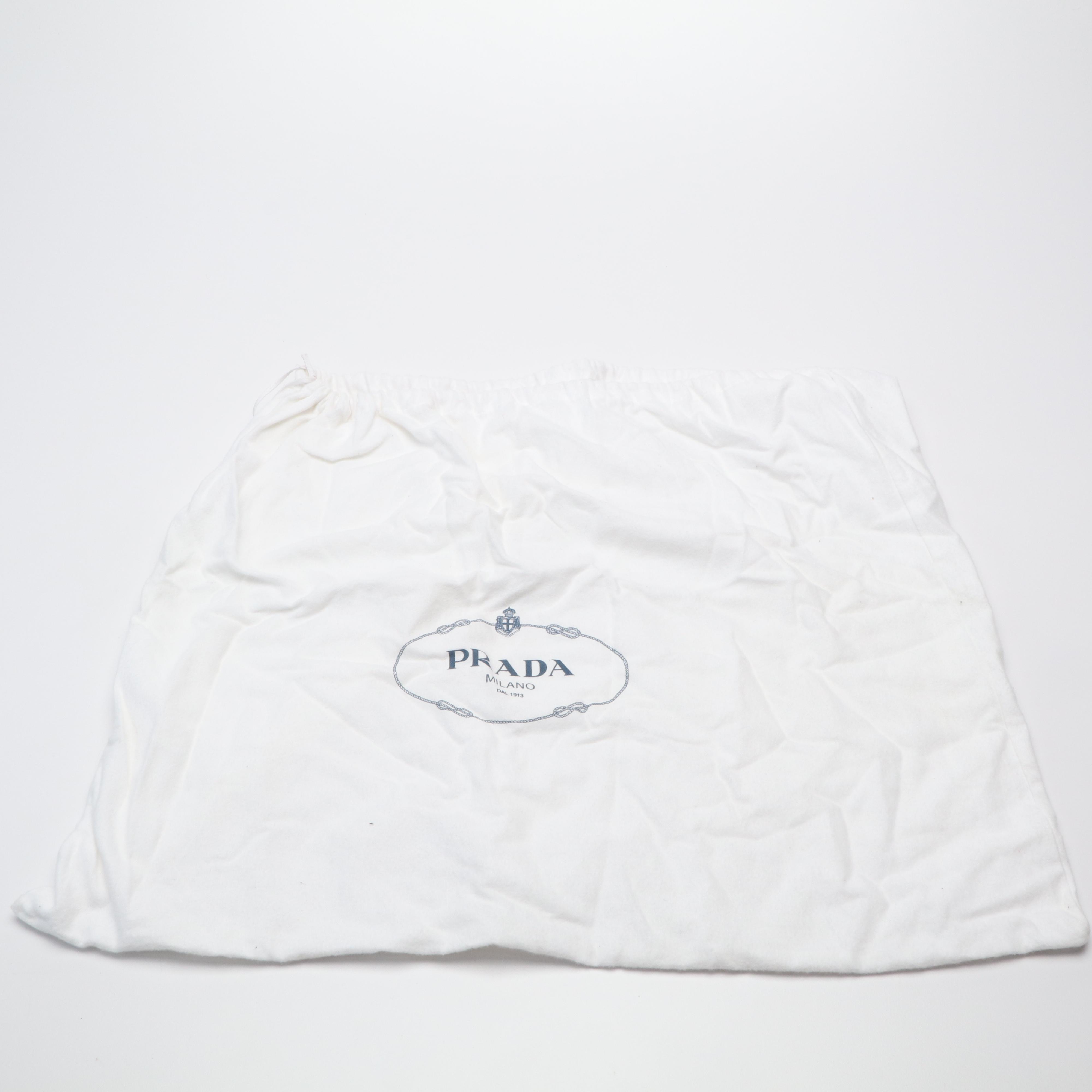 Prada Canapa Logo Denim Tote Bag