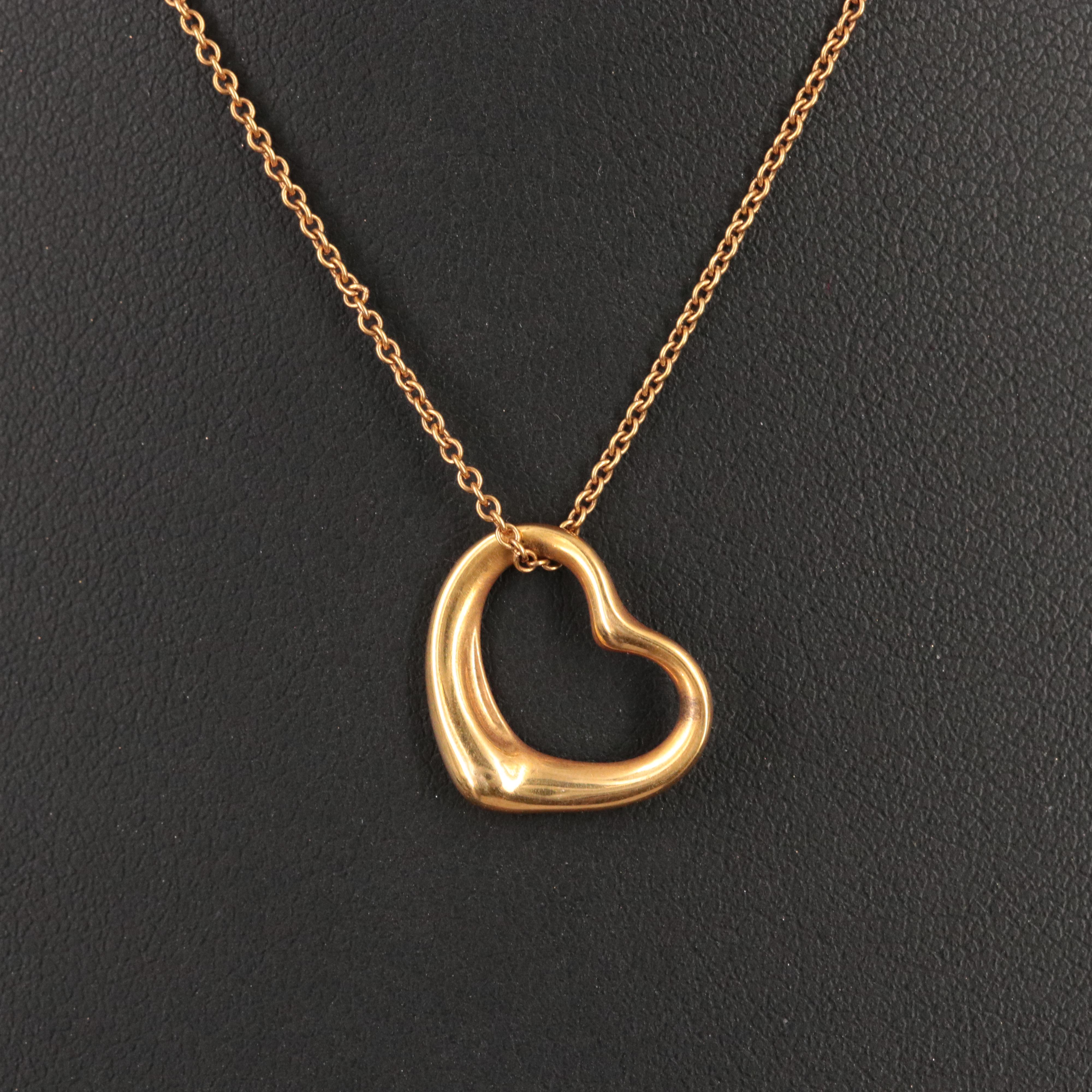 Elsa Peretti for Tiffany & Co. 18K Open Heart Necklace
