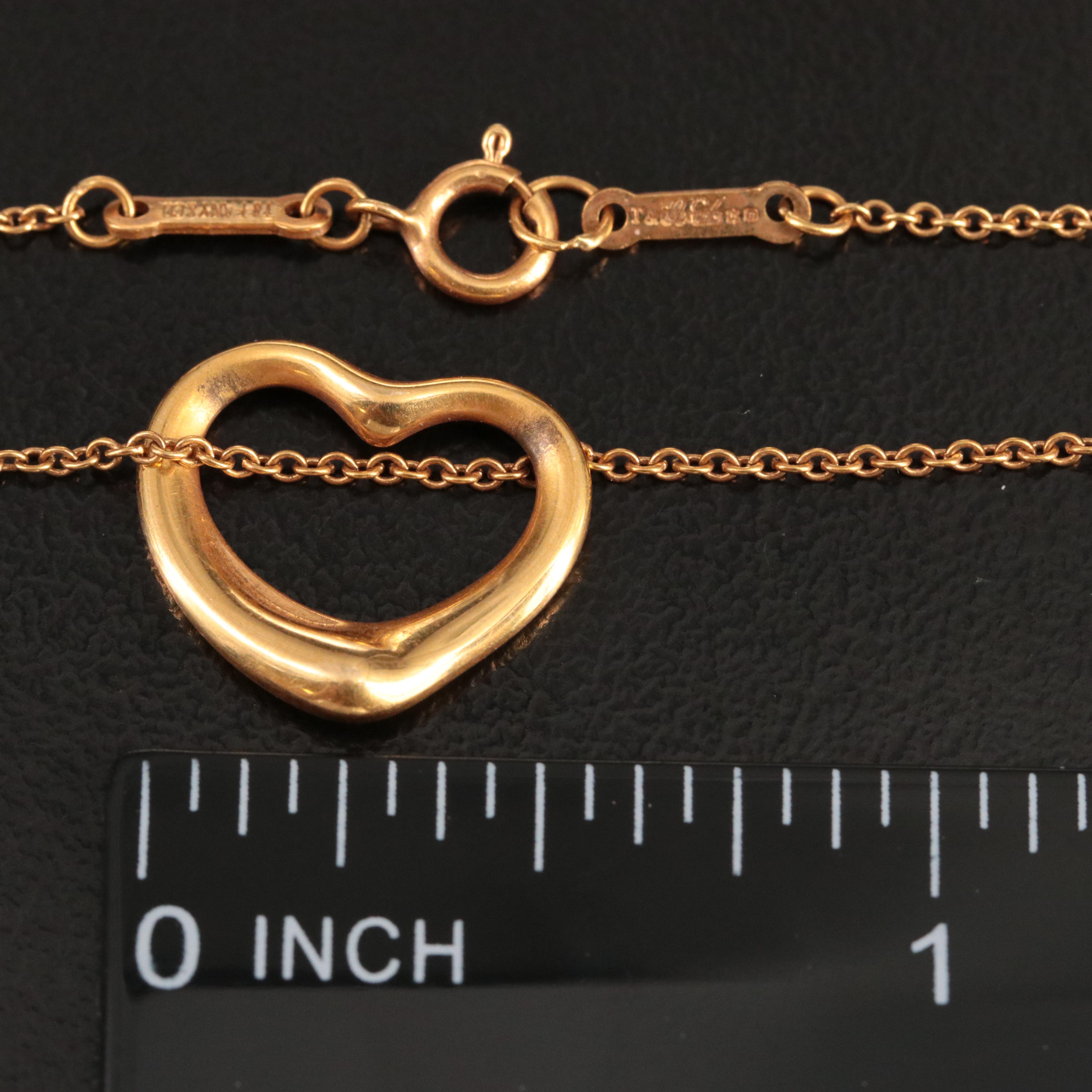 Elsa Peretti for Tiffany & Co. 18K Open Heart Necklace