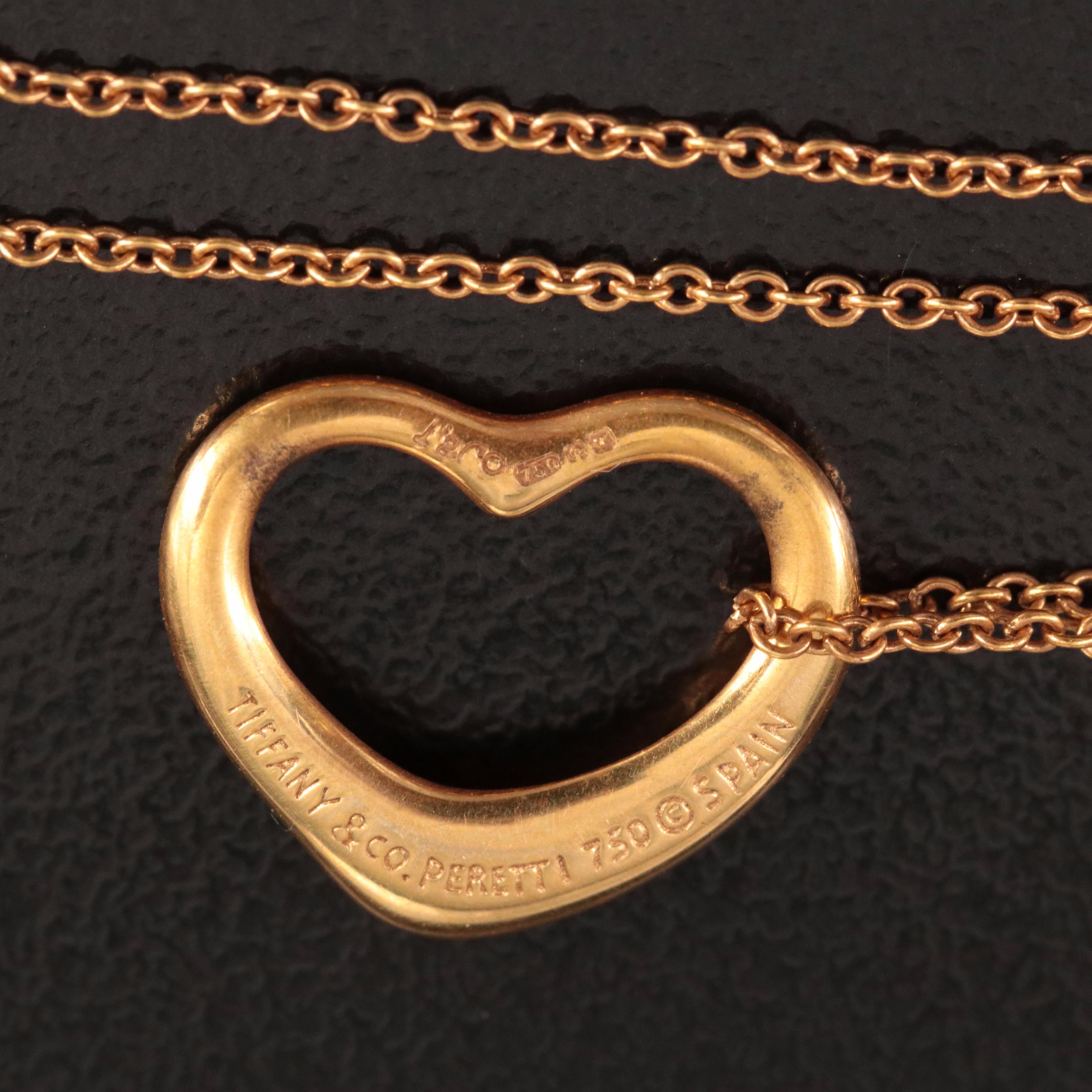 Elsa Peretti for Tiffany & Co. 18K Open Heart Necklace