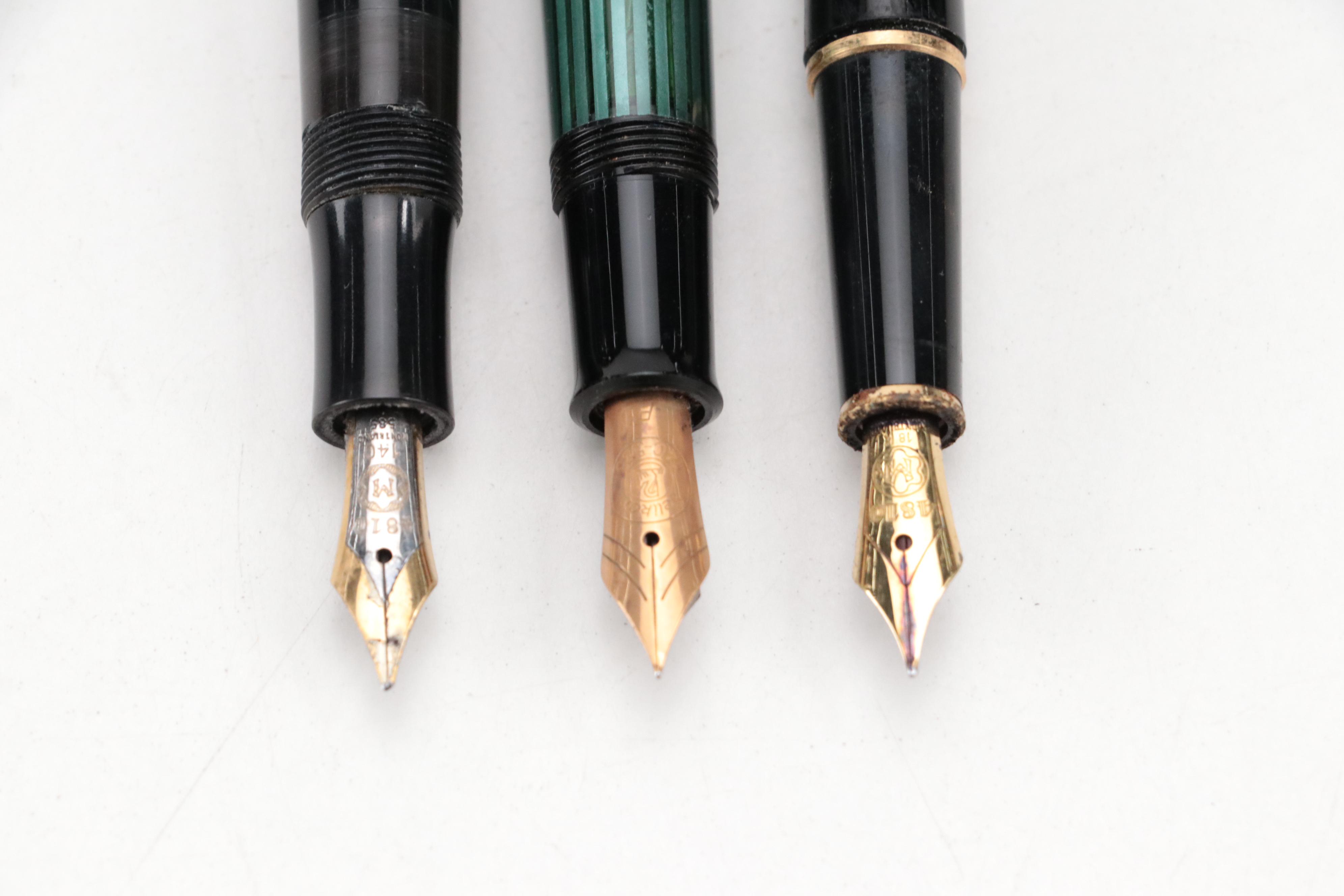 Montblanc Meisterstück 142G Fountain Pen with Pelikan and Other Pens