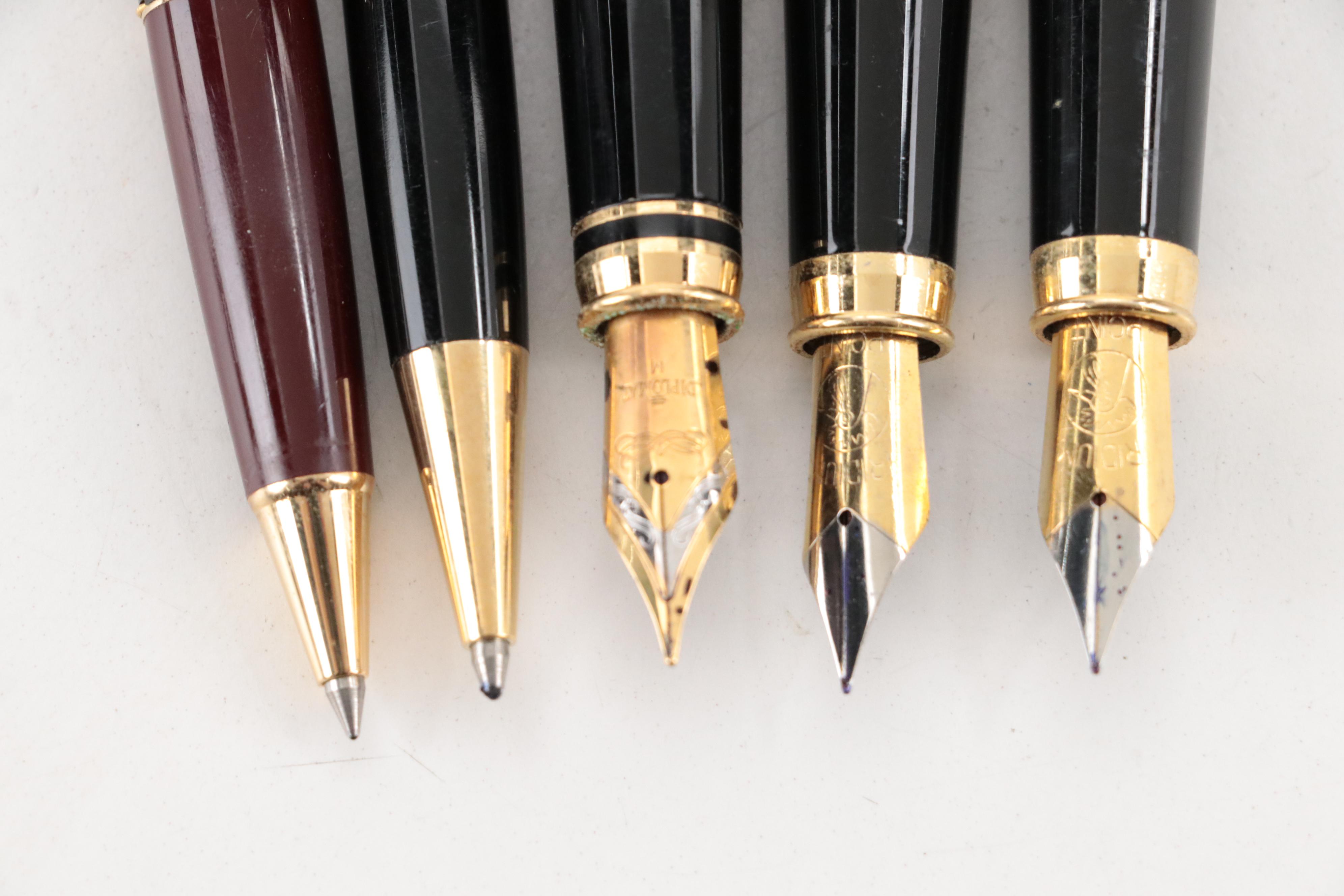 Montblanc Meisterstück 142G Fountain Pen with Pelikan and Other Pens