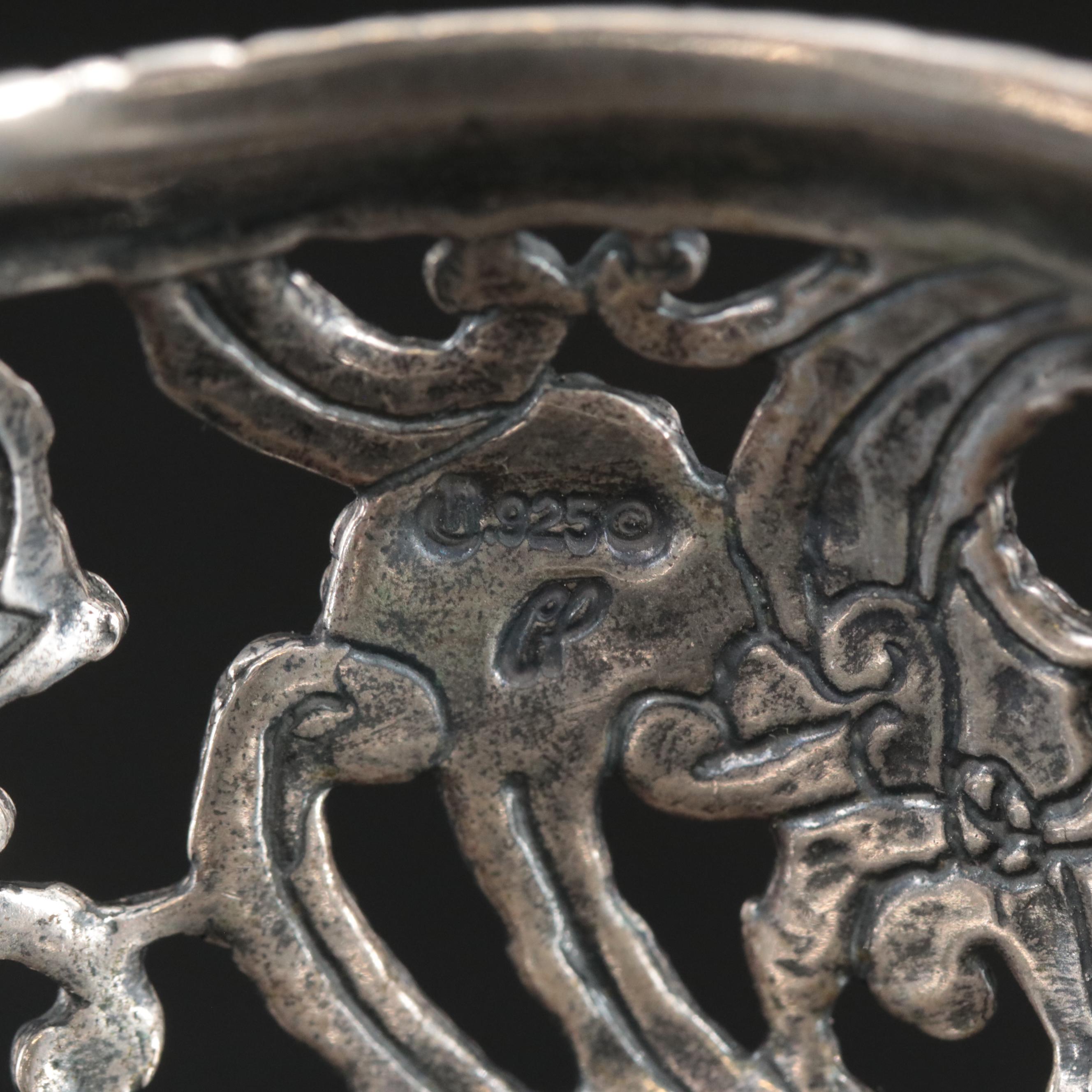 Carolyn Pollack for Relios Sterling Cut Out Scroll Cuff