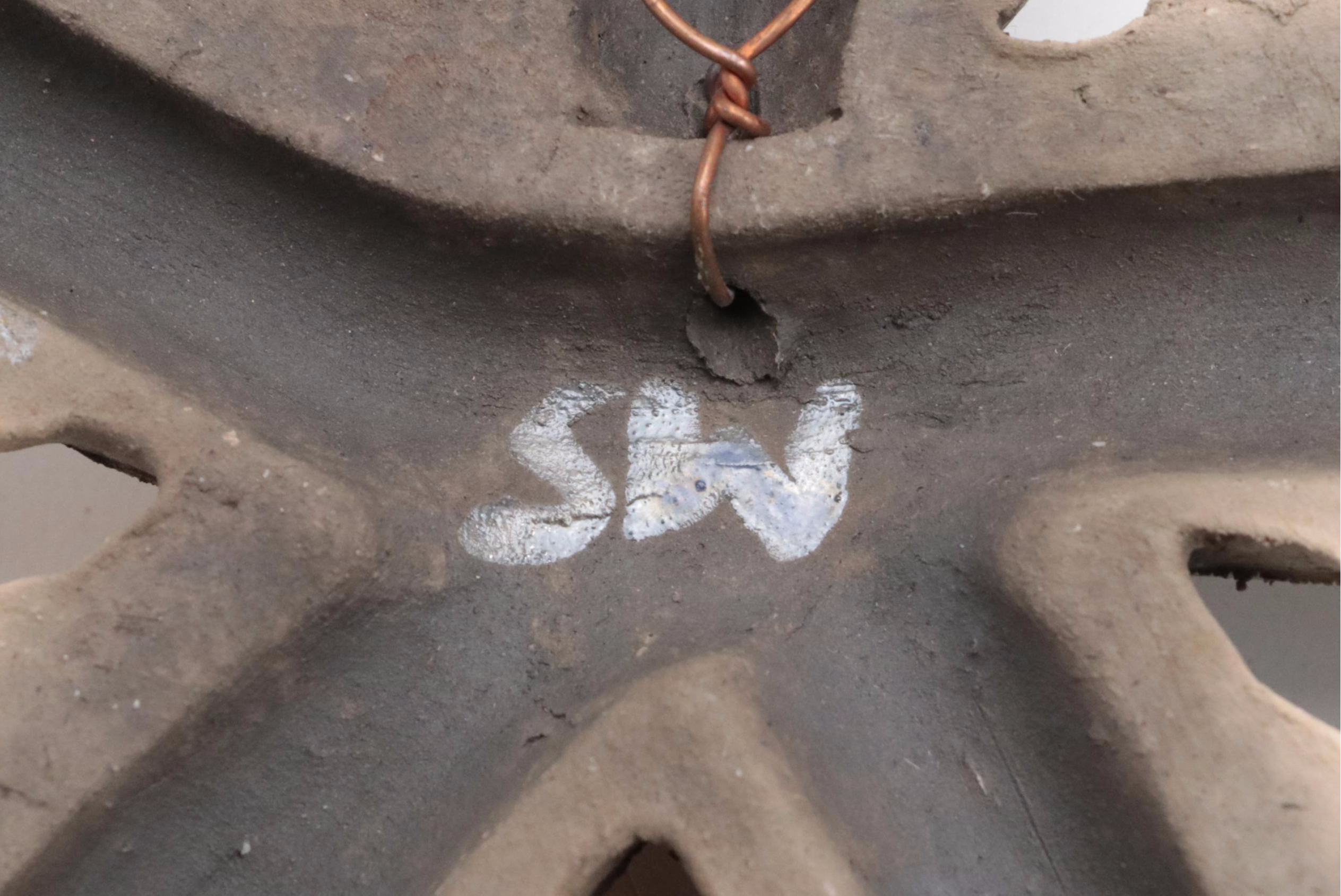 South African Art Pottery Seastar Wall Hangings with Clam Shell Décor