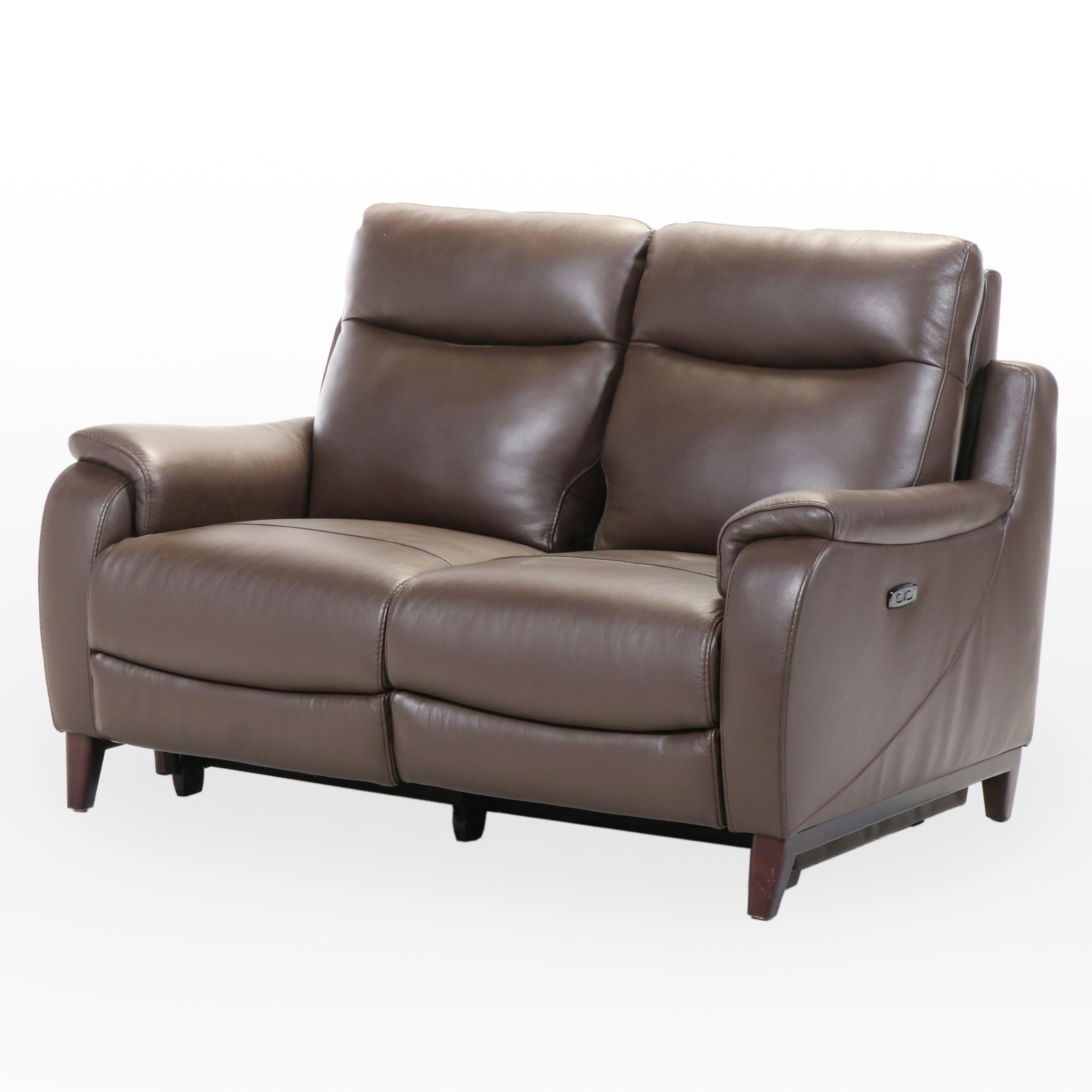 Jason Furniture Leather Upholstered Power Recliner Loveseat