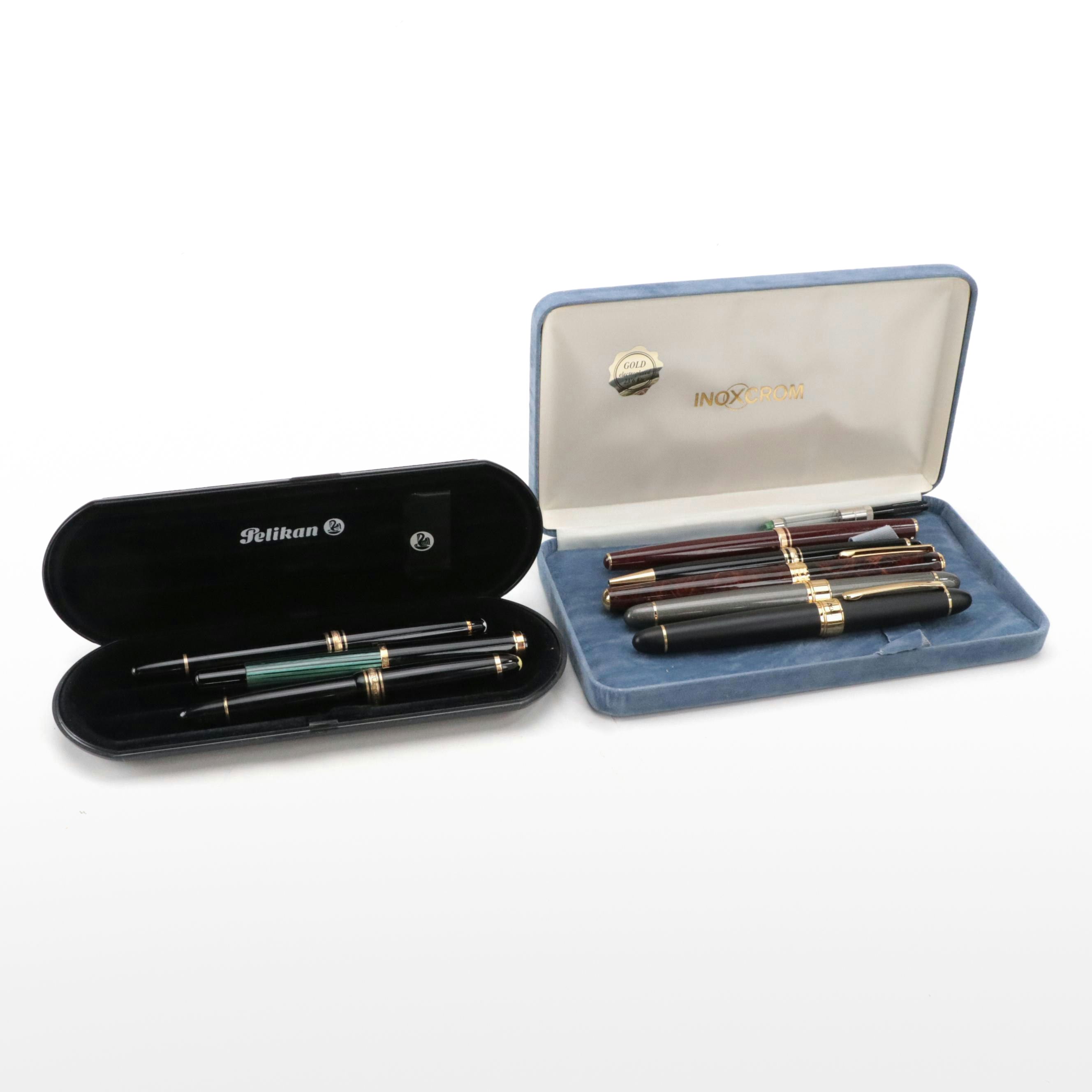 Montblanc Meisterstück 142G Fountain Pen with Pelikan and Other Pens