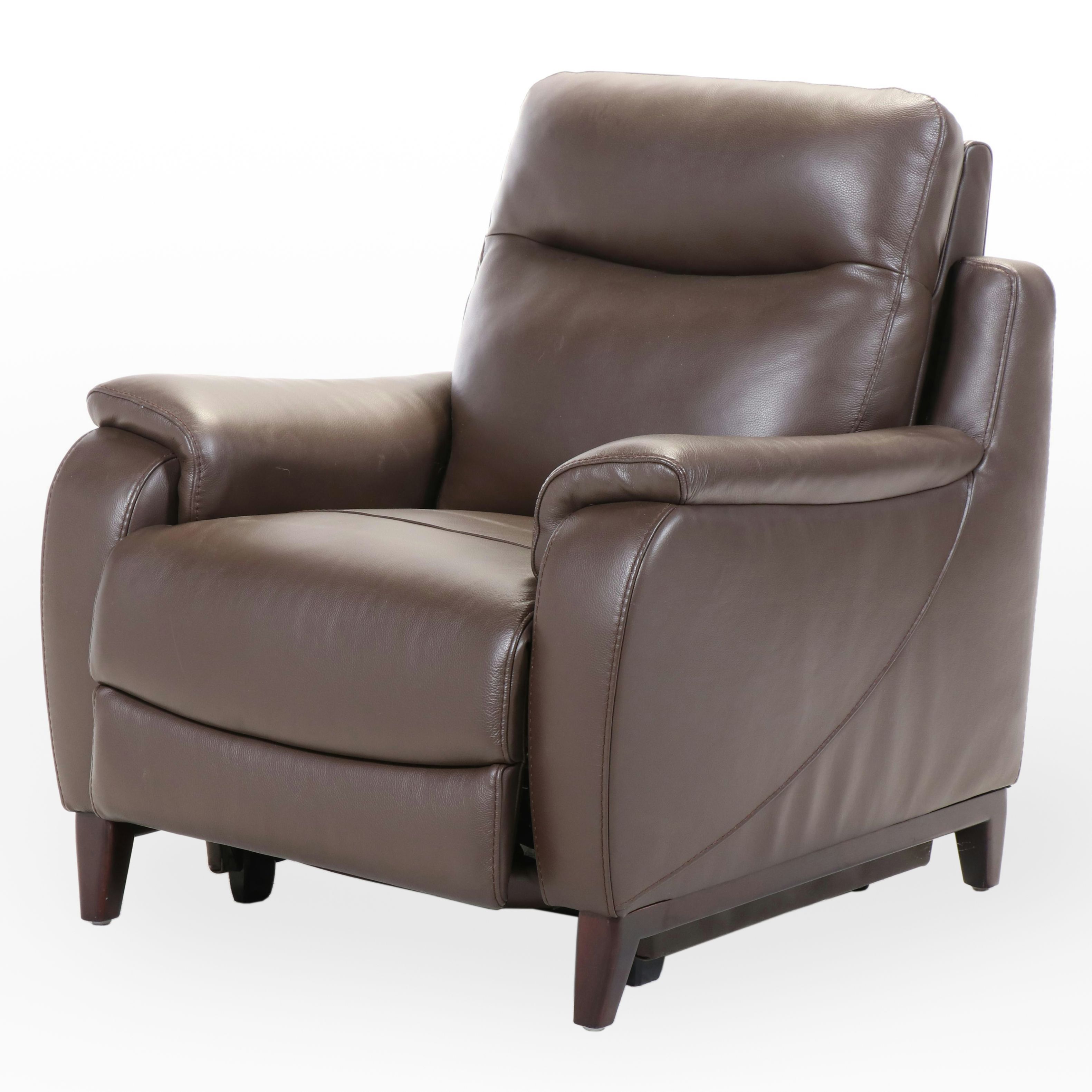 Jason Furniture Brown Leatherette Electric Recliner