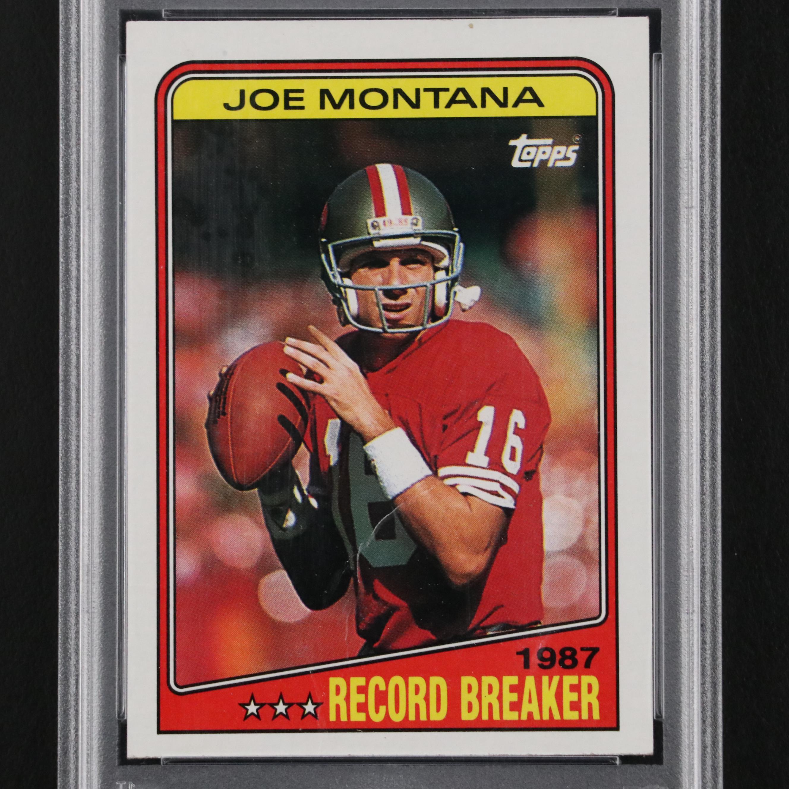 1988 Topps Joe Montana Record Breaker Football Card #4 Graded PSA 3