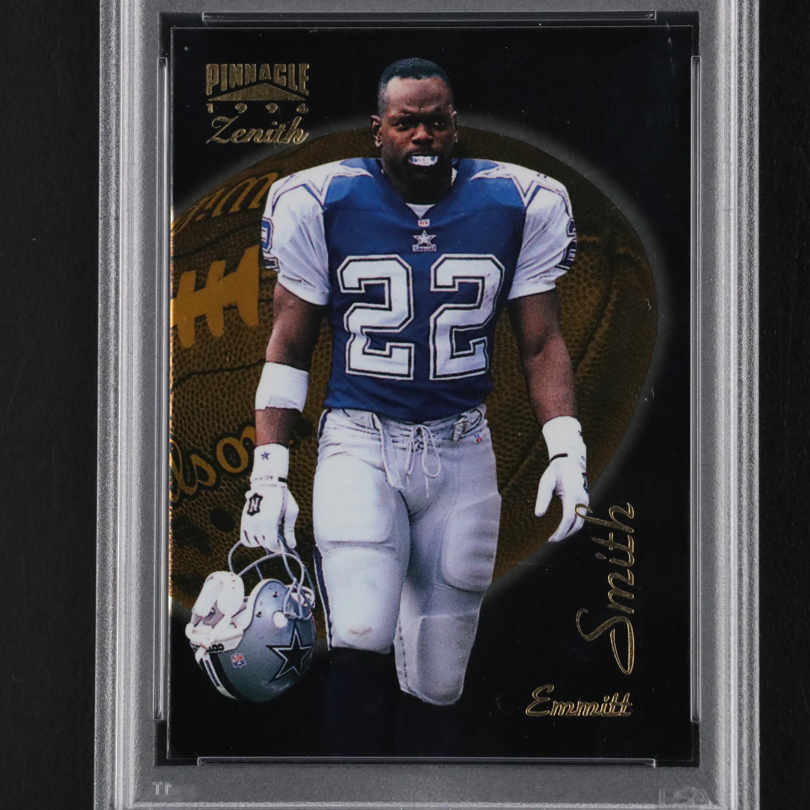 1996 Zenith Emmitt Smith Dallas Cowboys Football Card #Z-20 Graded PSA 9