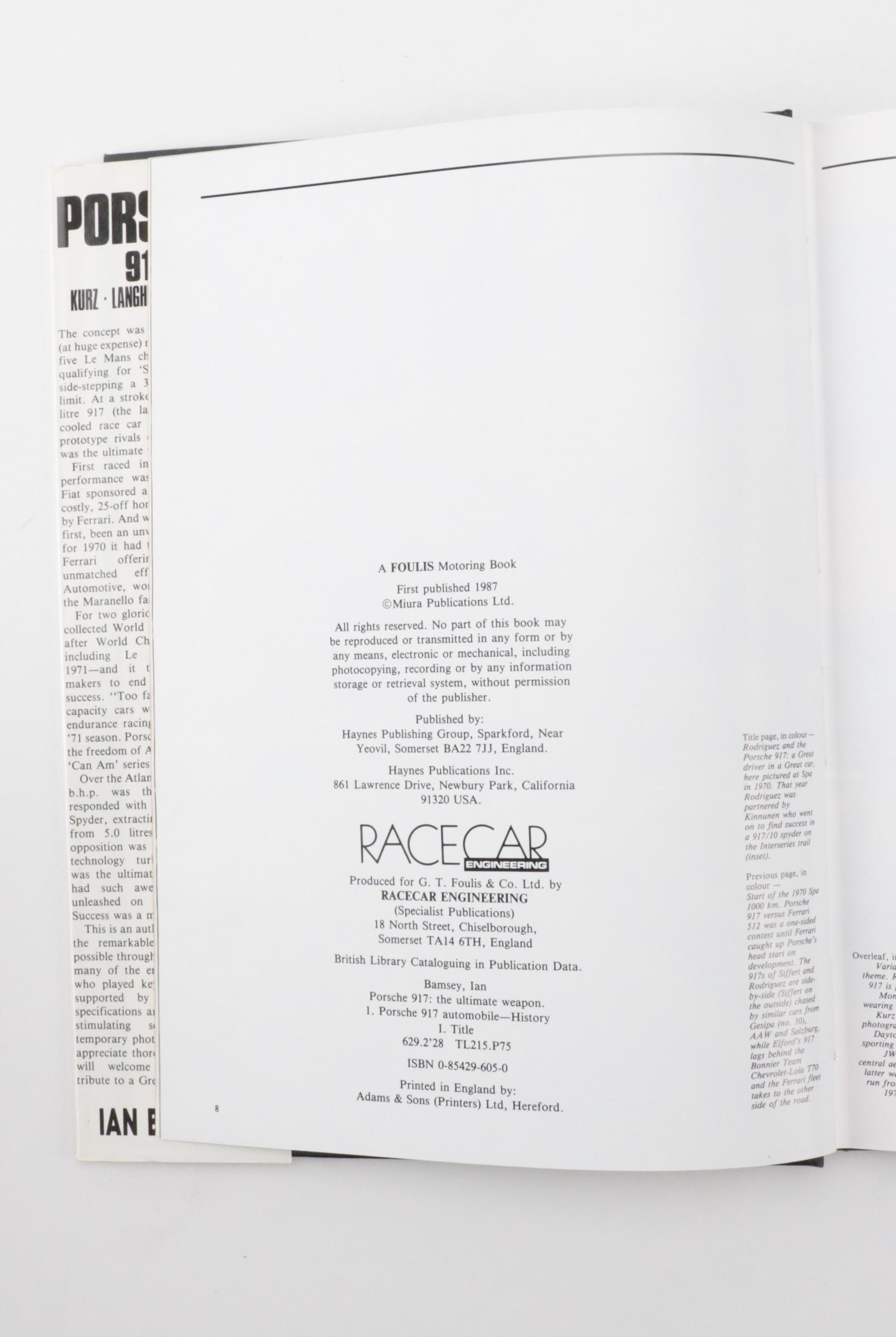 Brumm, Verem Diecast Ferrari, Eligor Porsche Racing Models, 917 Book and More