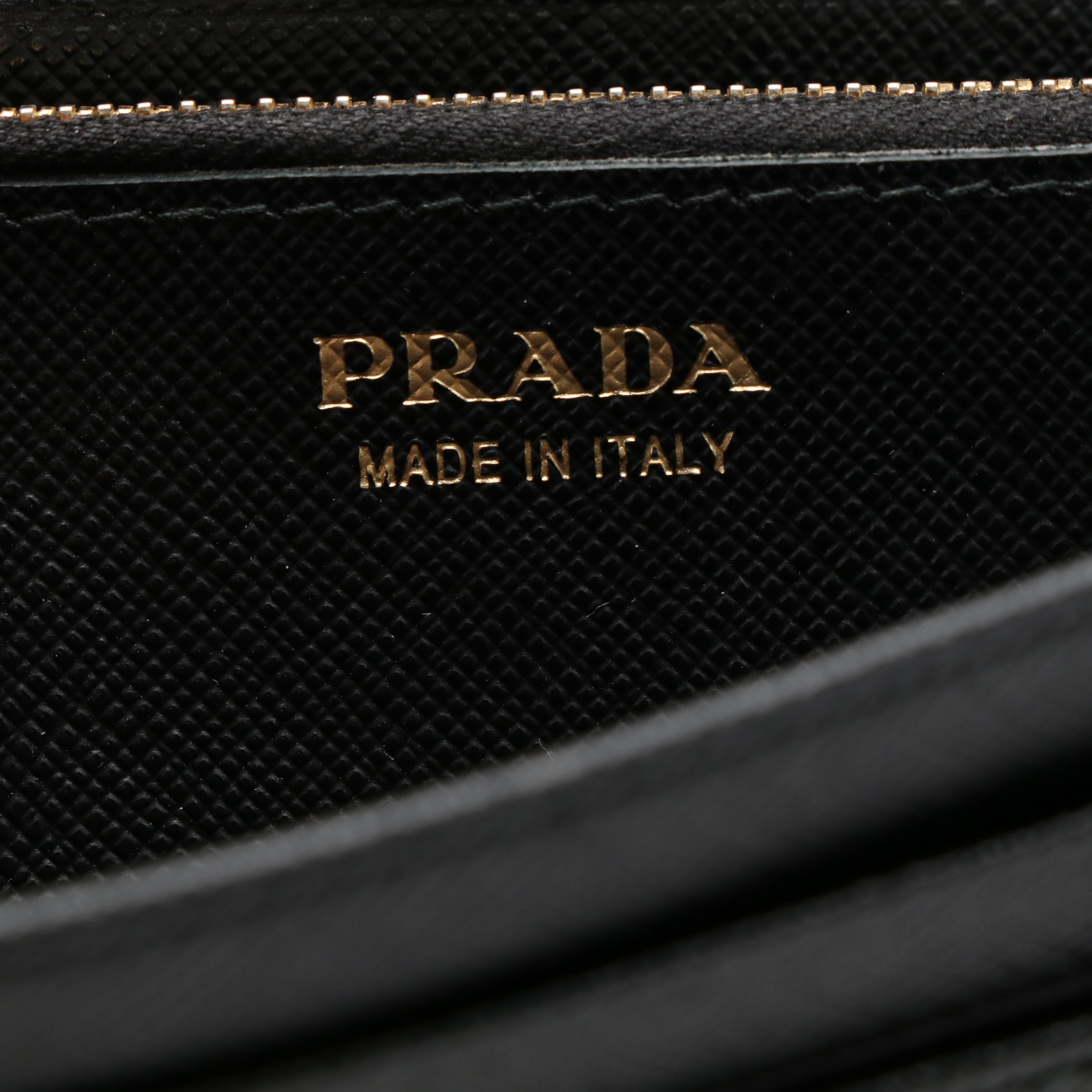 Prada Bow Saffiano Leather Continental Wallet