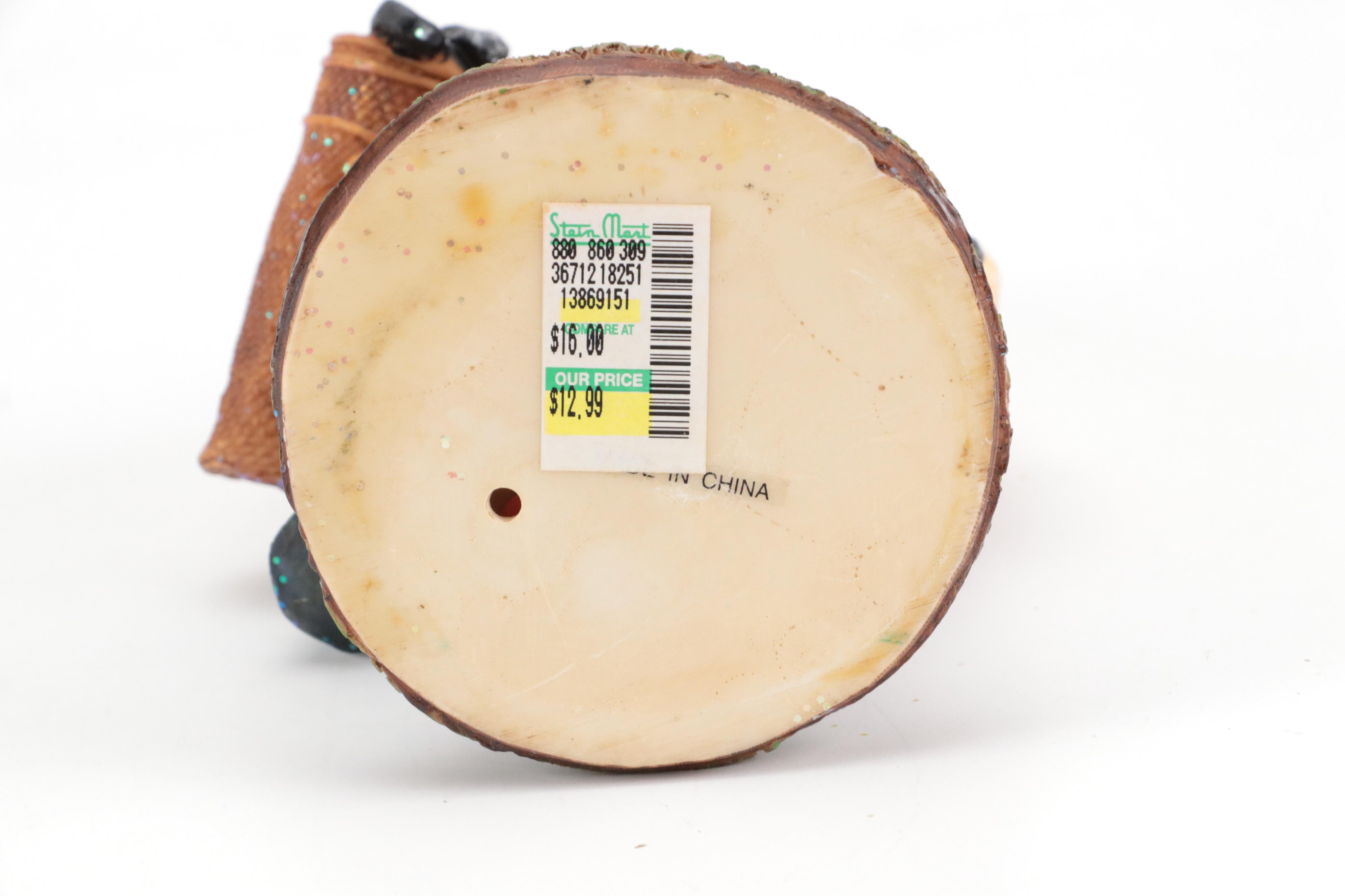 Resin Sleepy Santa Figurine and Golfing Santa Figurines