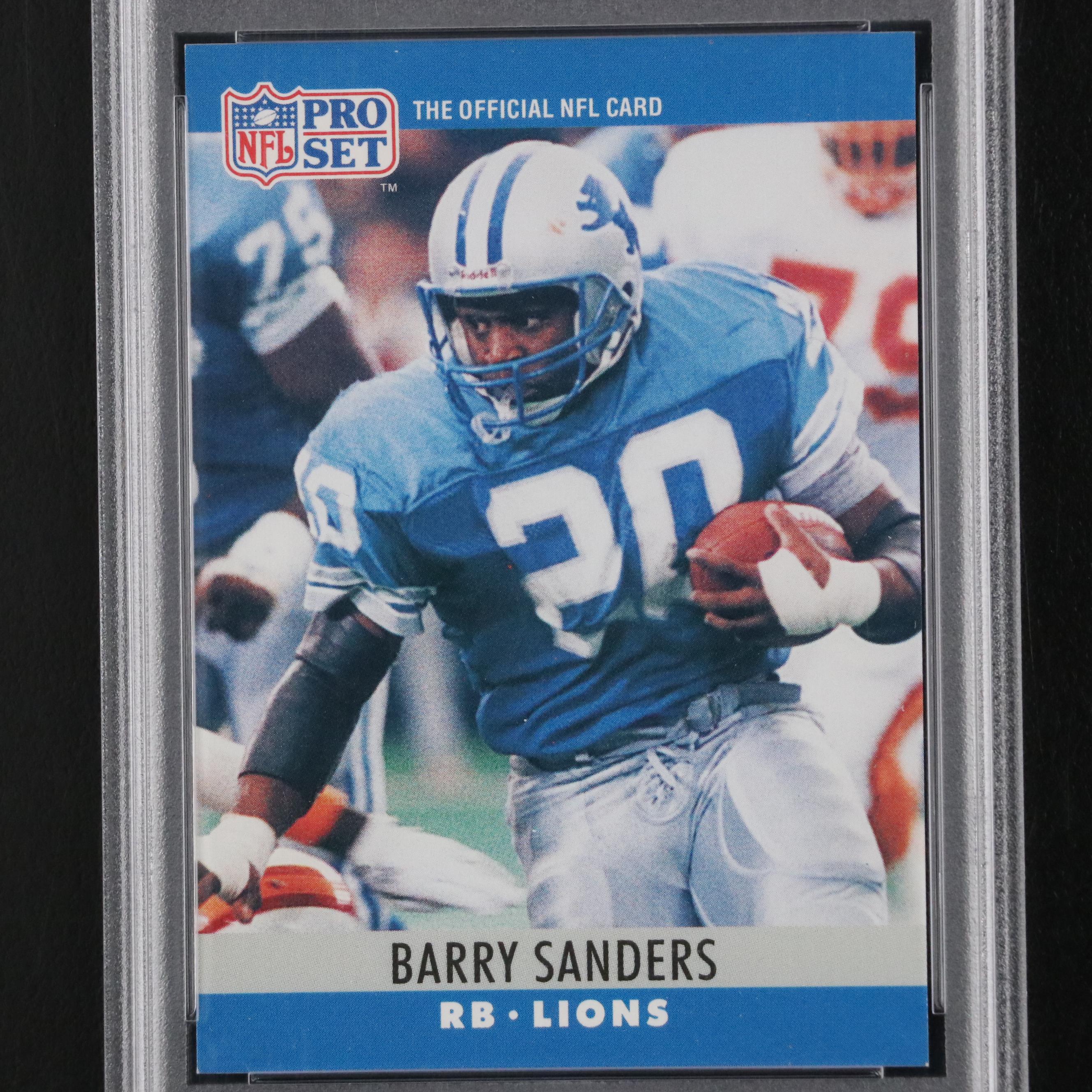 1990 Pro Set Barry Sanders Detroit Lions Football Card #102 Graded PSA 8