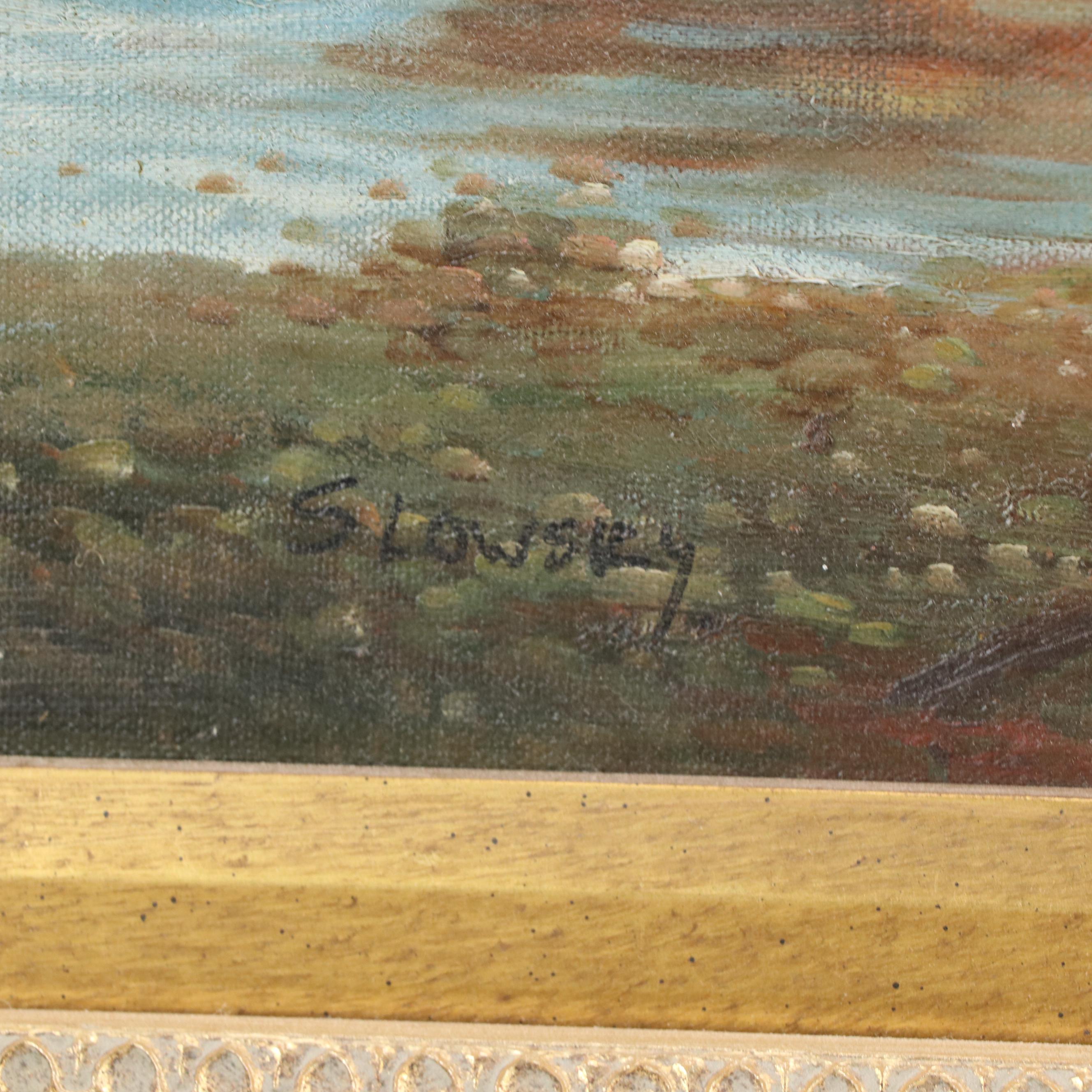 Oil Painting After J. M. W. Turner "Sun Rising Through The Vapors," 20th Century