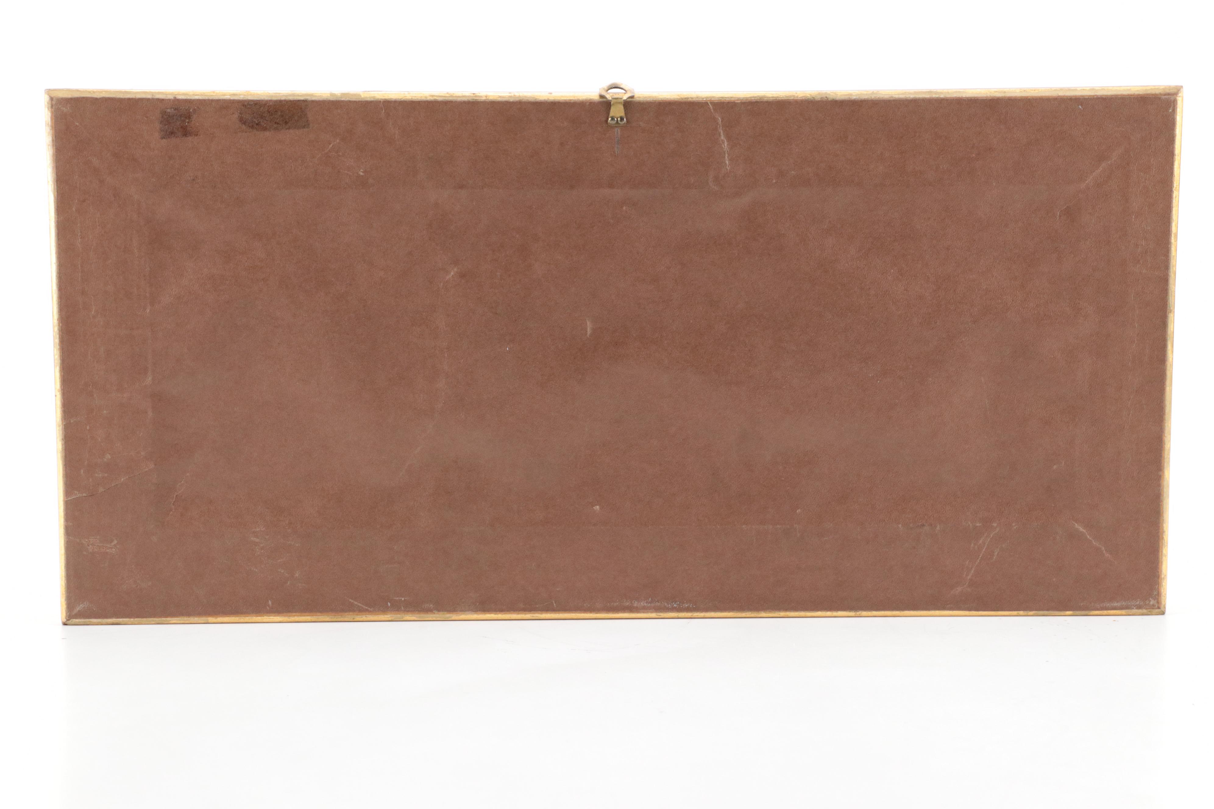 French Napoleonic Style Oil Paintings on Plastic in Gilt Plaster and Wood Frame