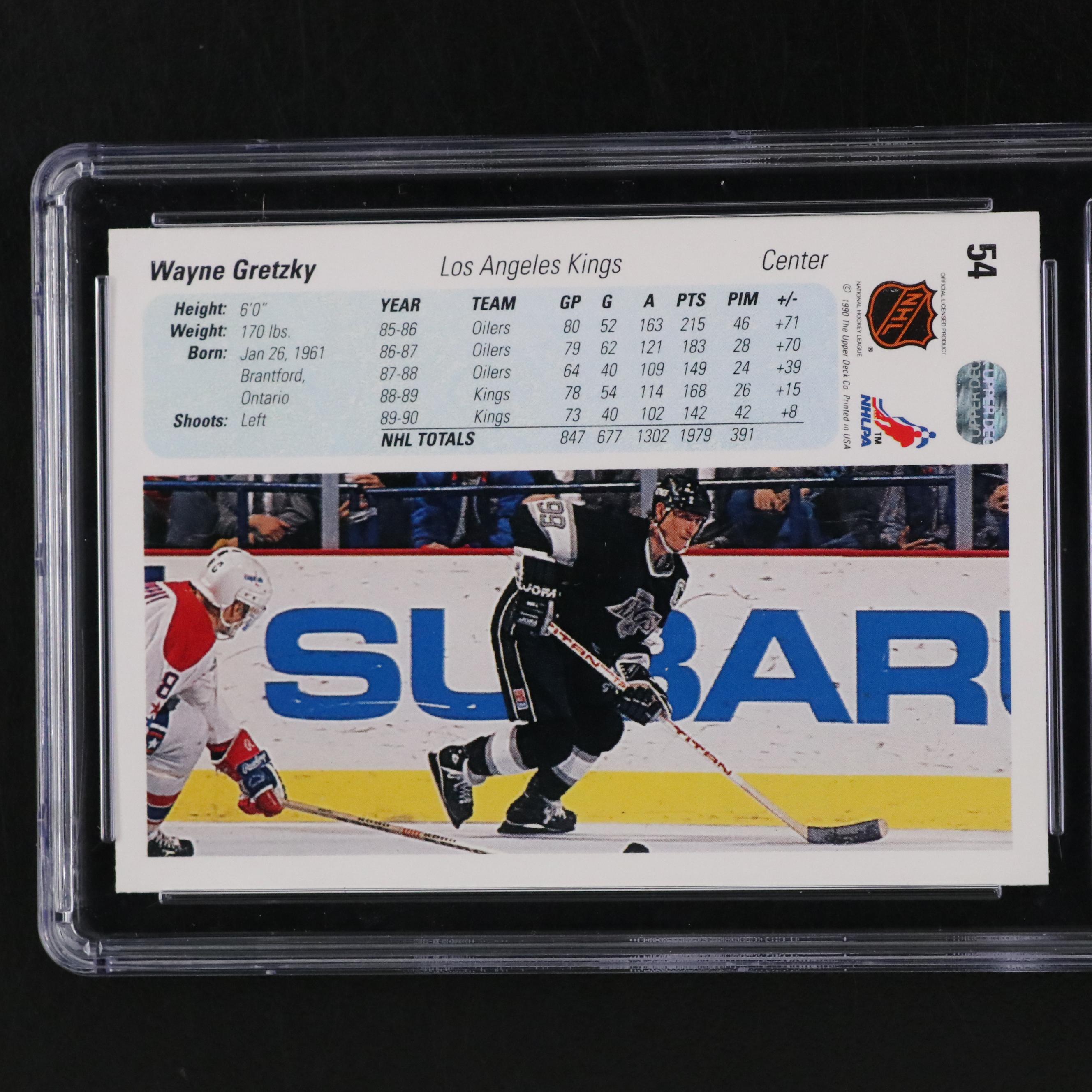 1990-91 Upper Deck Wayne Gretzky #54 Hockey Card Graded CSG 9 Mint