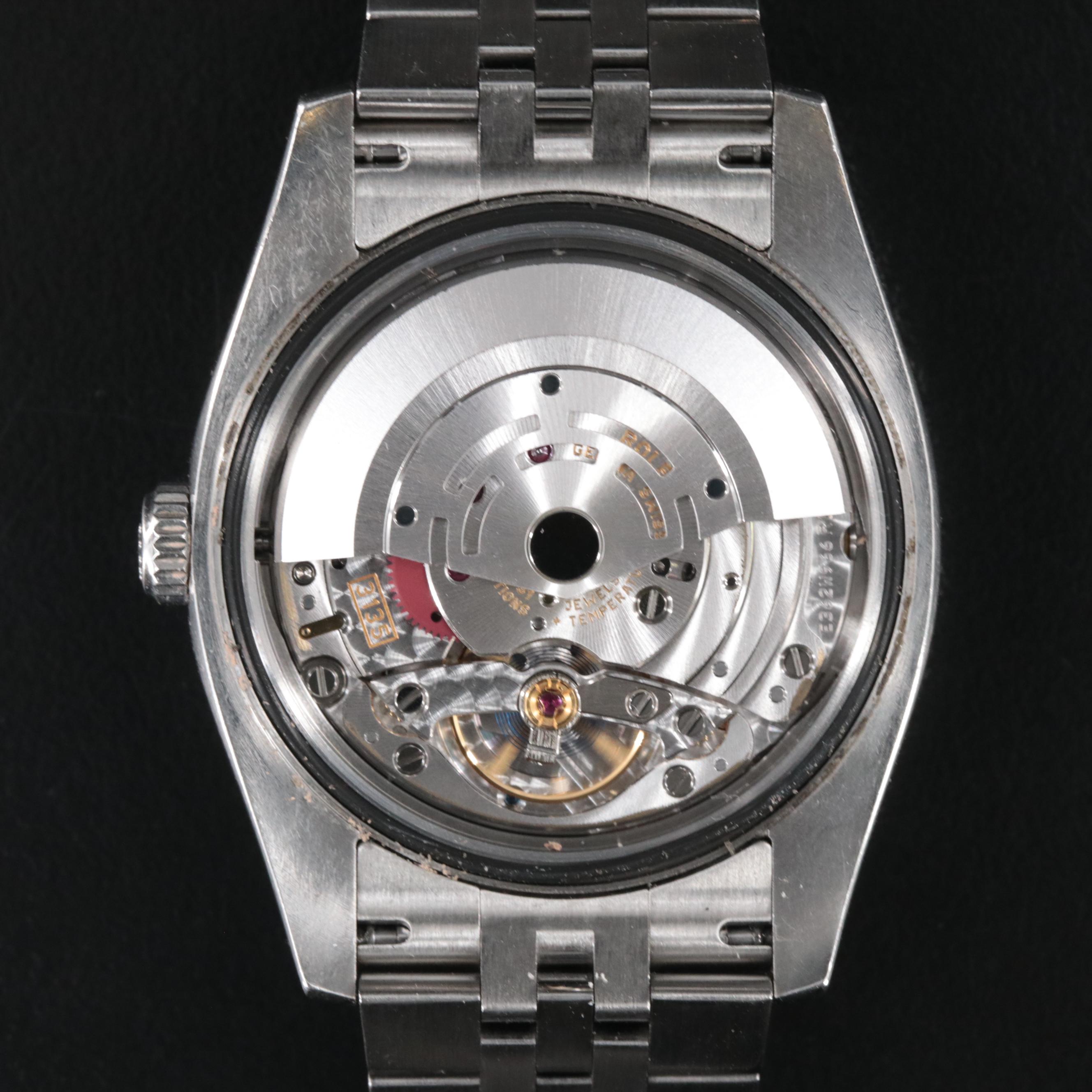 Rolex Black Mother-of-Pearl Factory Diamond Dial Datejust Watch