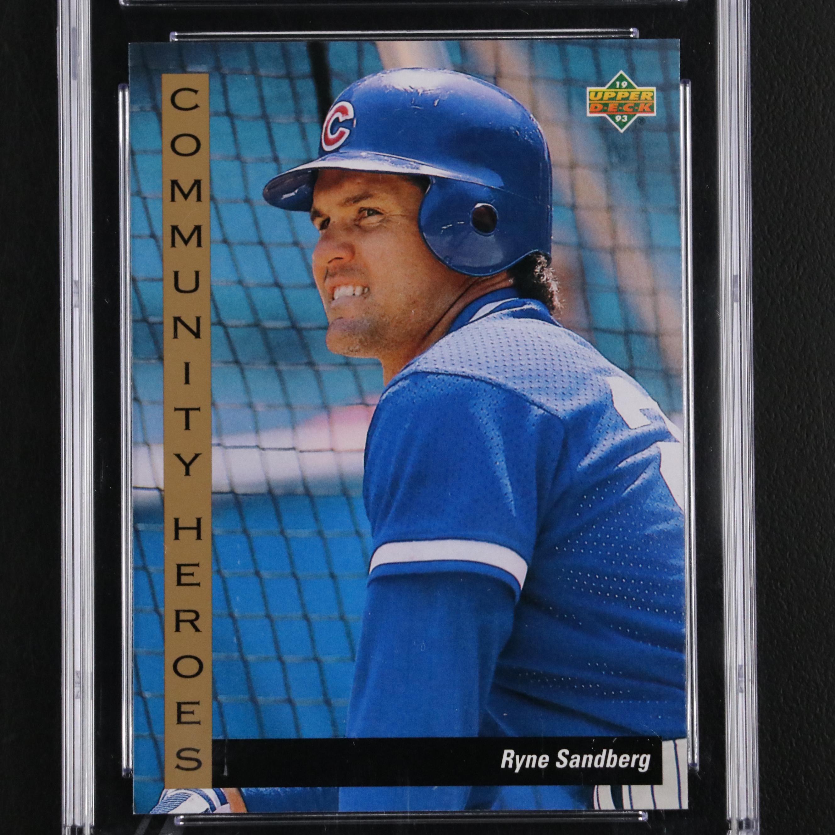 1993 Upper Deck Ryne Sandberg Chicago Cubs Baseball Card #38 Graded CSG 8