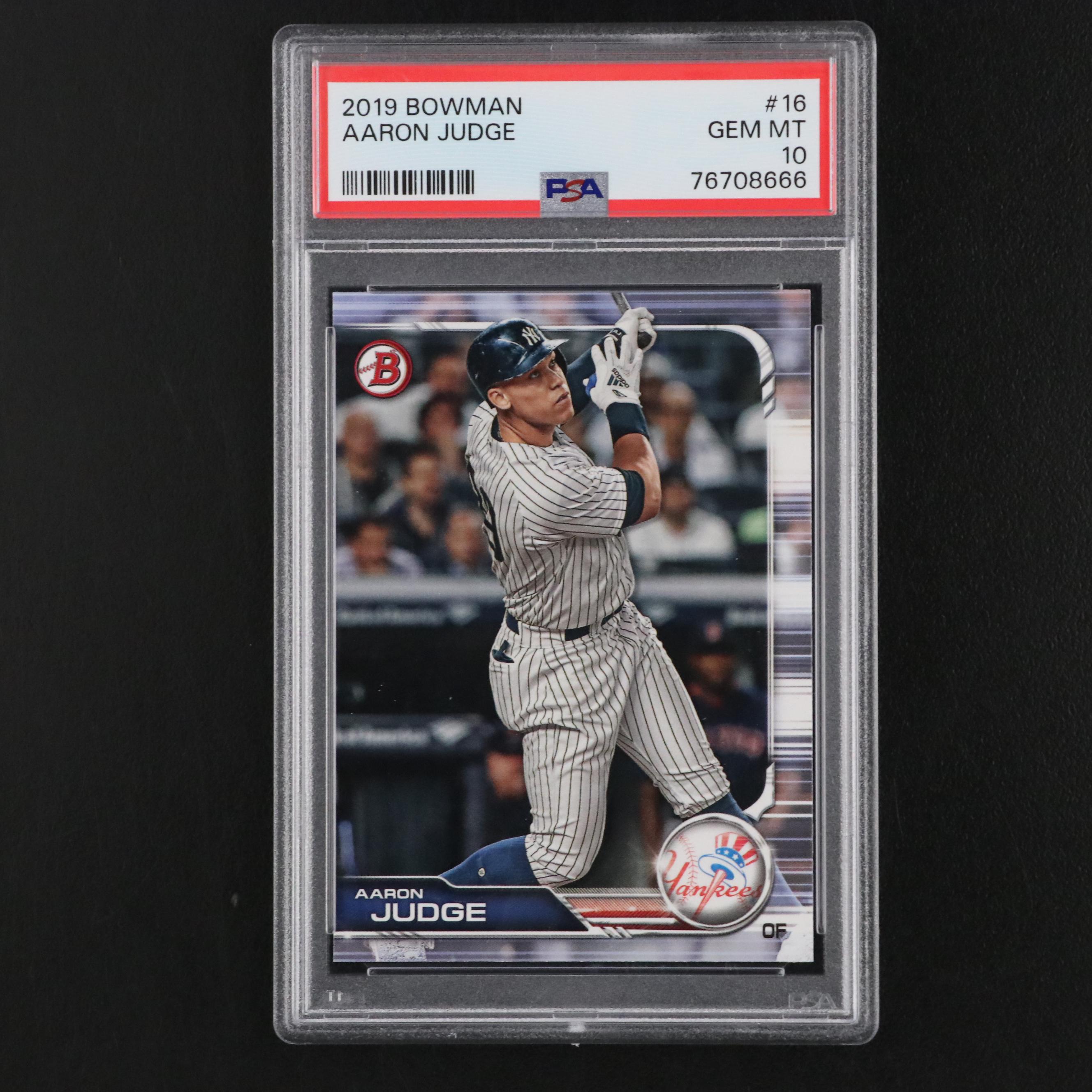 2019 Bowman Aaron Judge New York Yankees Baseball Card Graded PSA 10