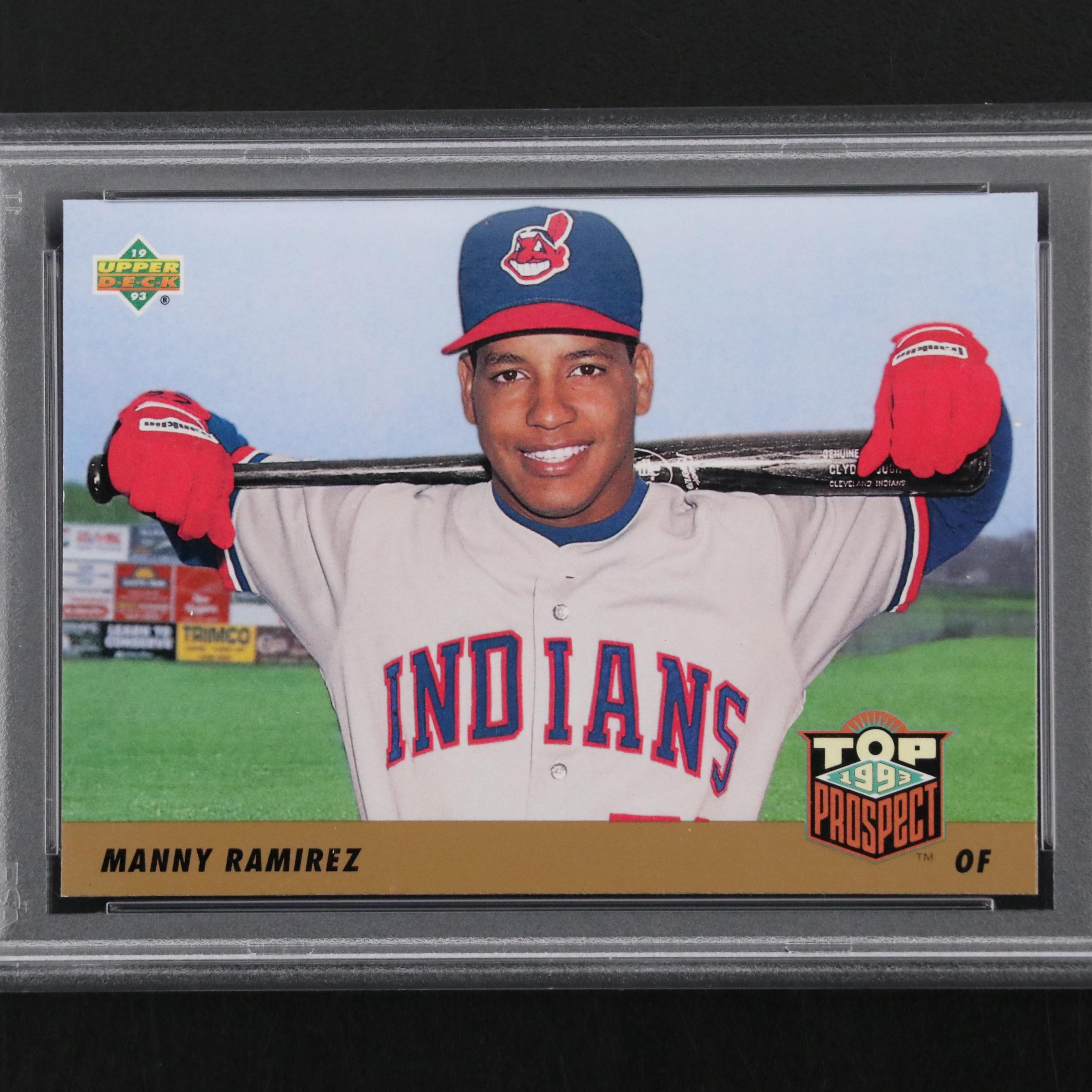 1993 Upper Deck Manny Ramirez Top Prospect Baseball Card #433 Graded PSA 9
