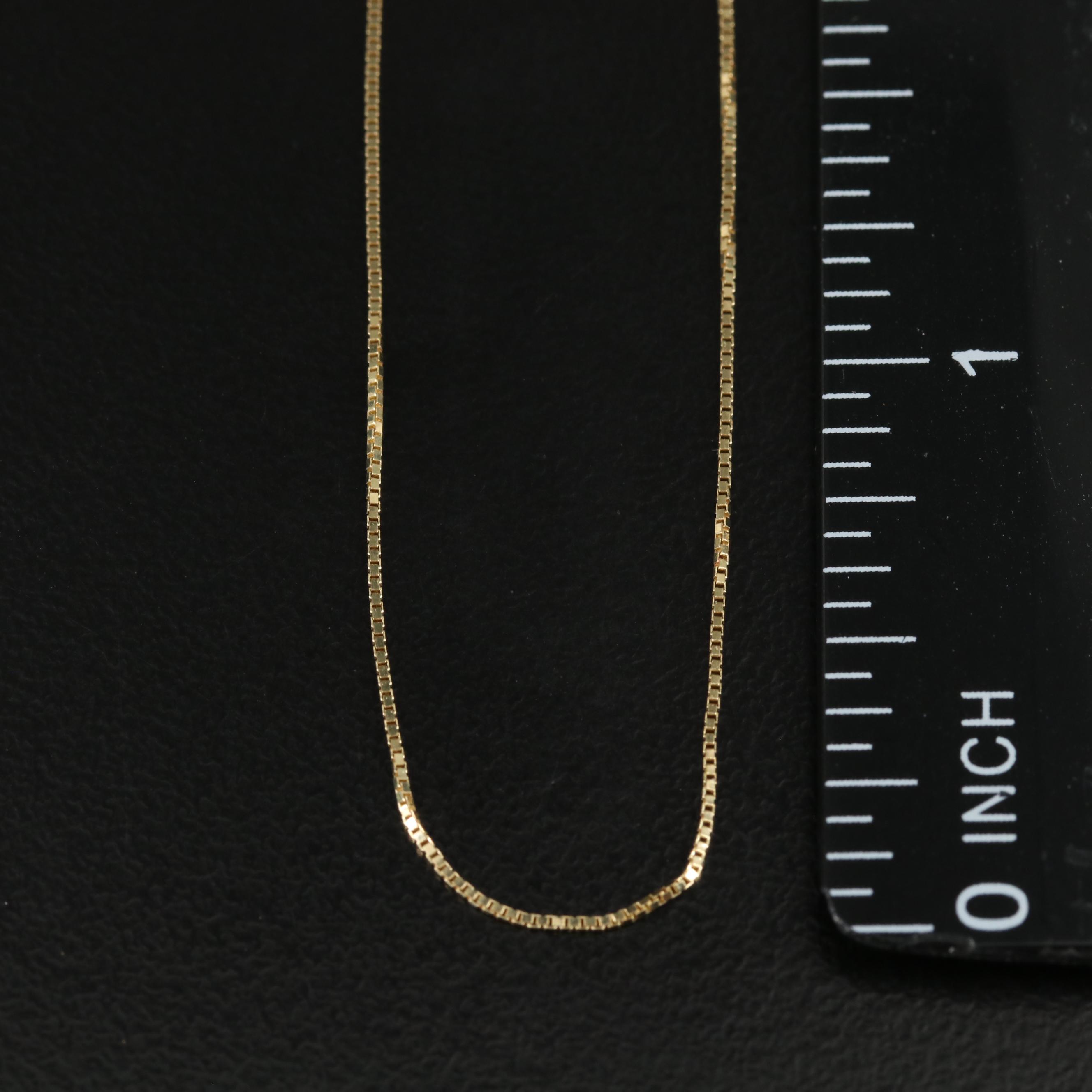 18K Box Chain Necklace