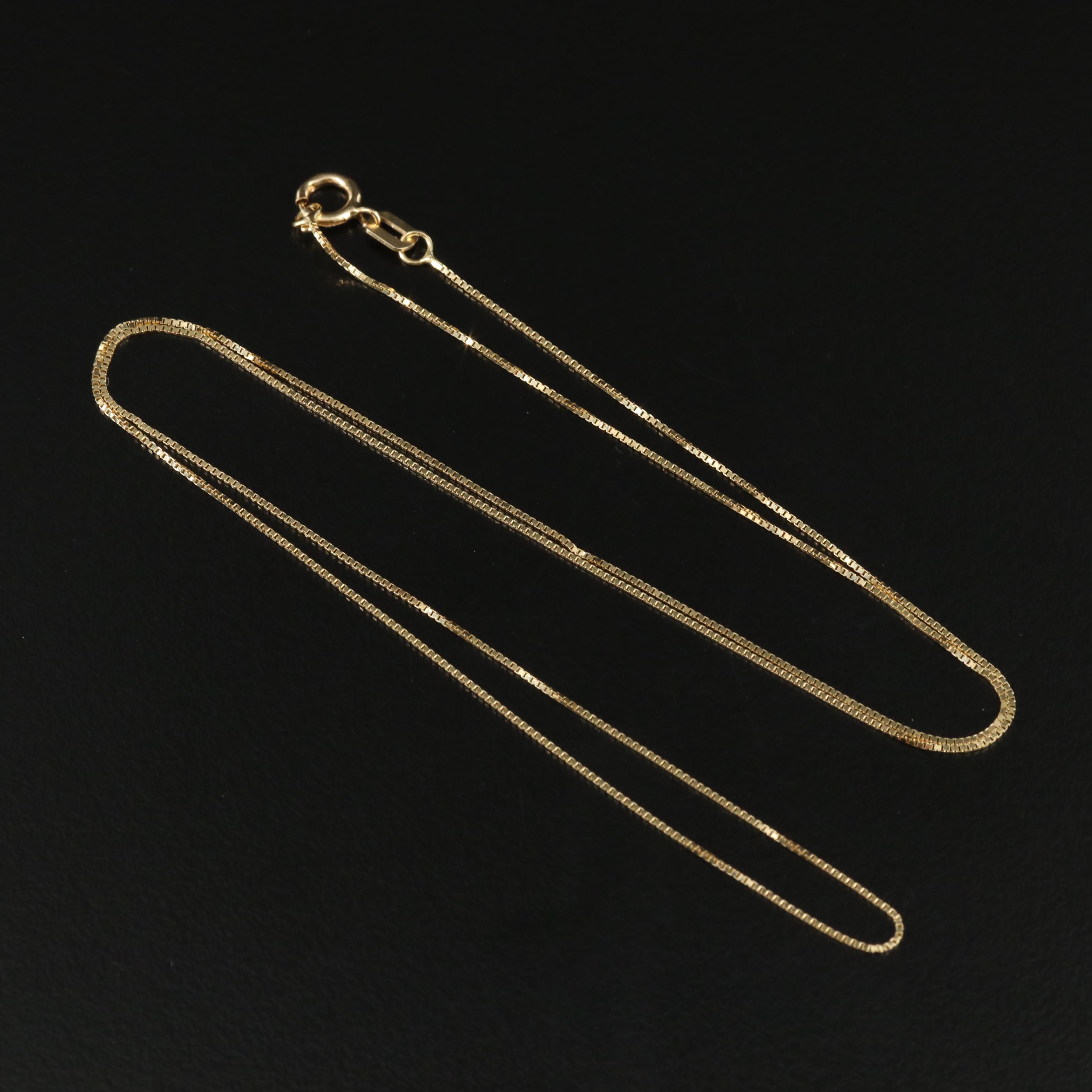 18K Box Chain Necklace